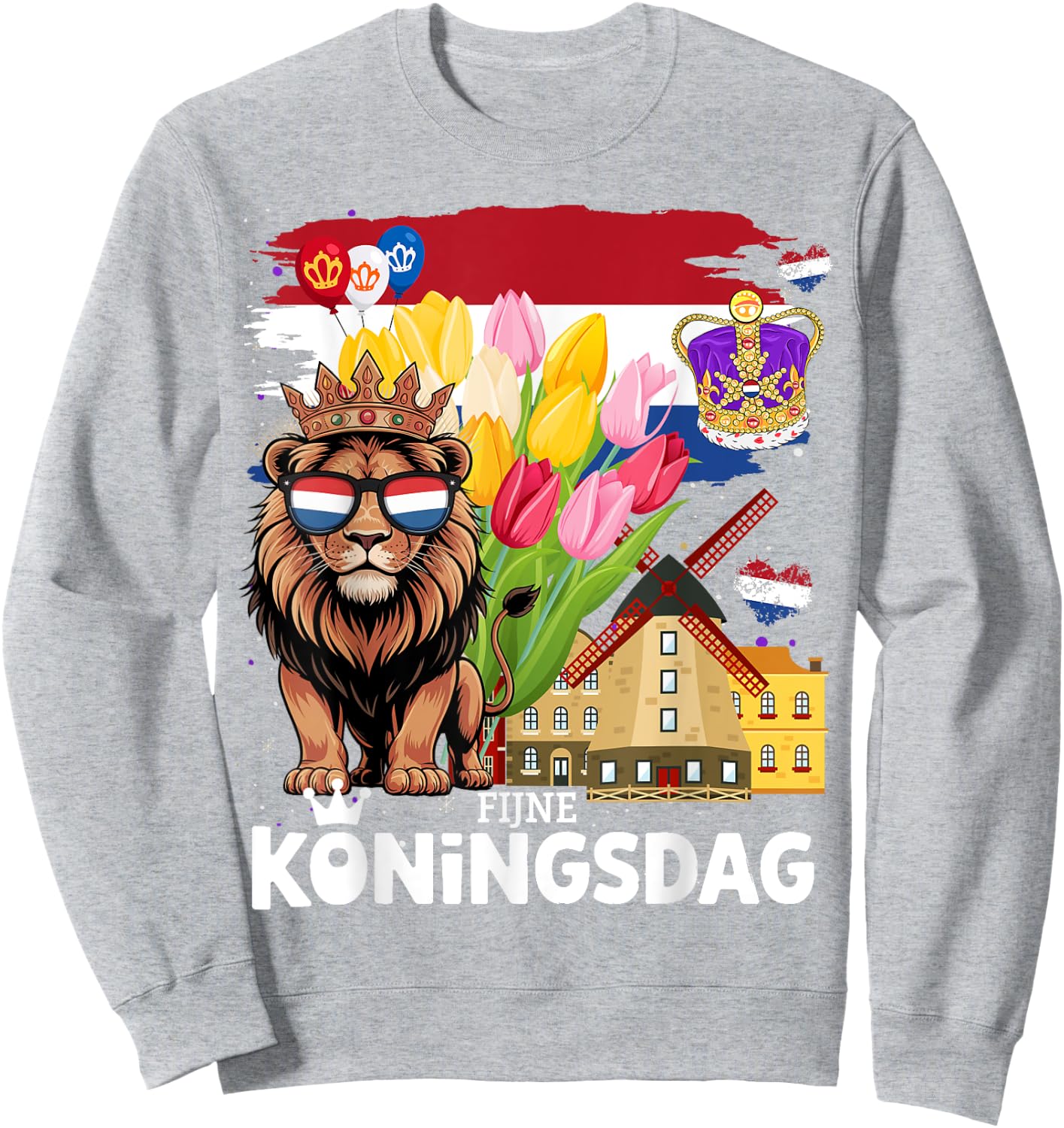 Nederland Flag Outfit Idea For Kids & Koningsdag King’s Day Sweatshirt - Sweatshirt | Ash