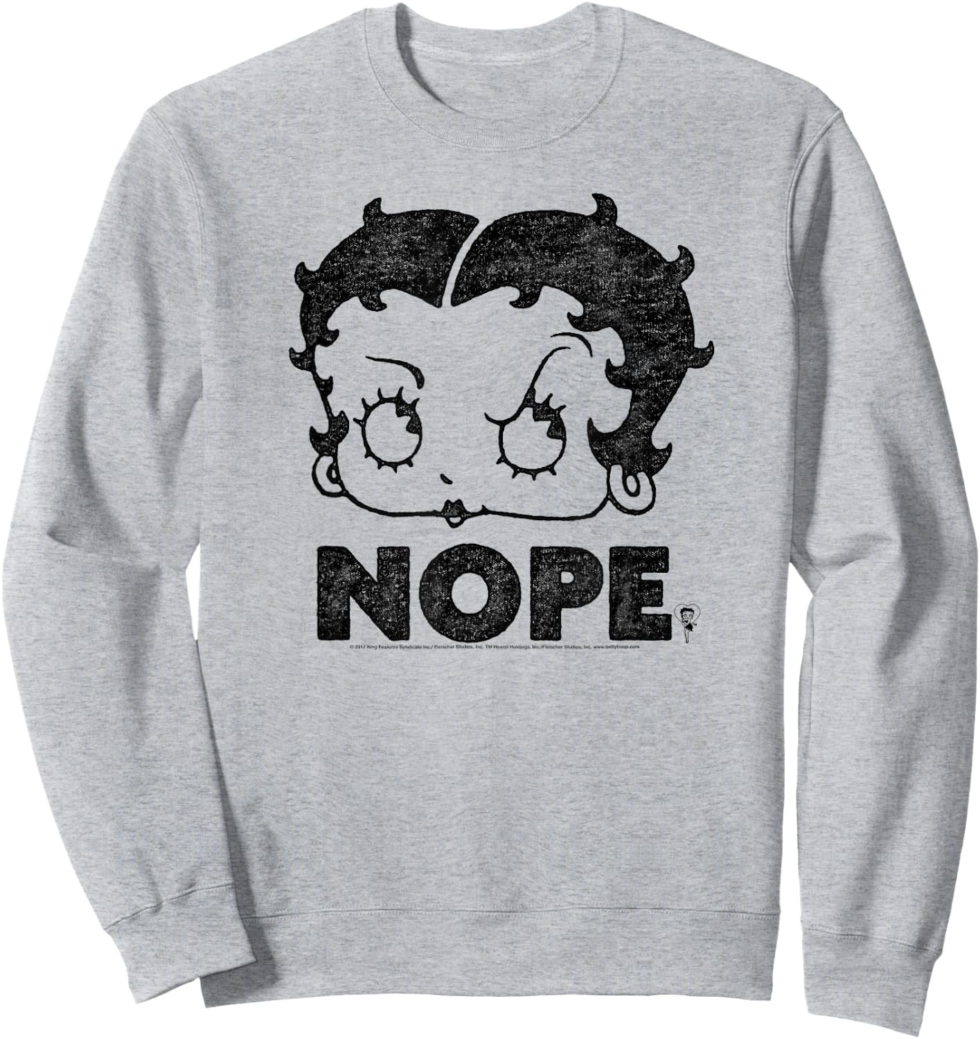 Betty Boop Boop Nope Sweatshirt - Sweatshirt | Ash