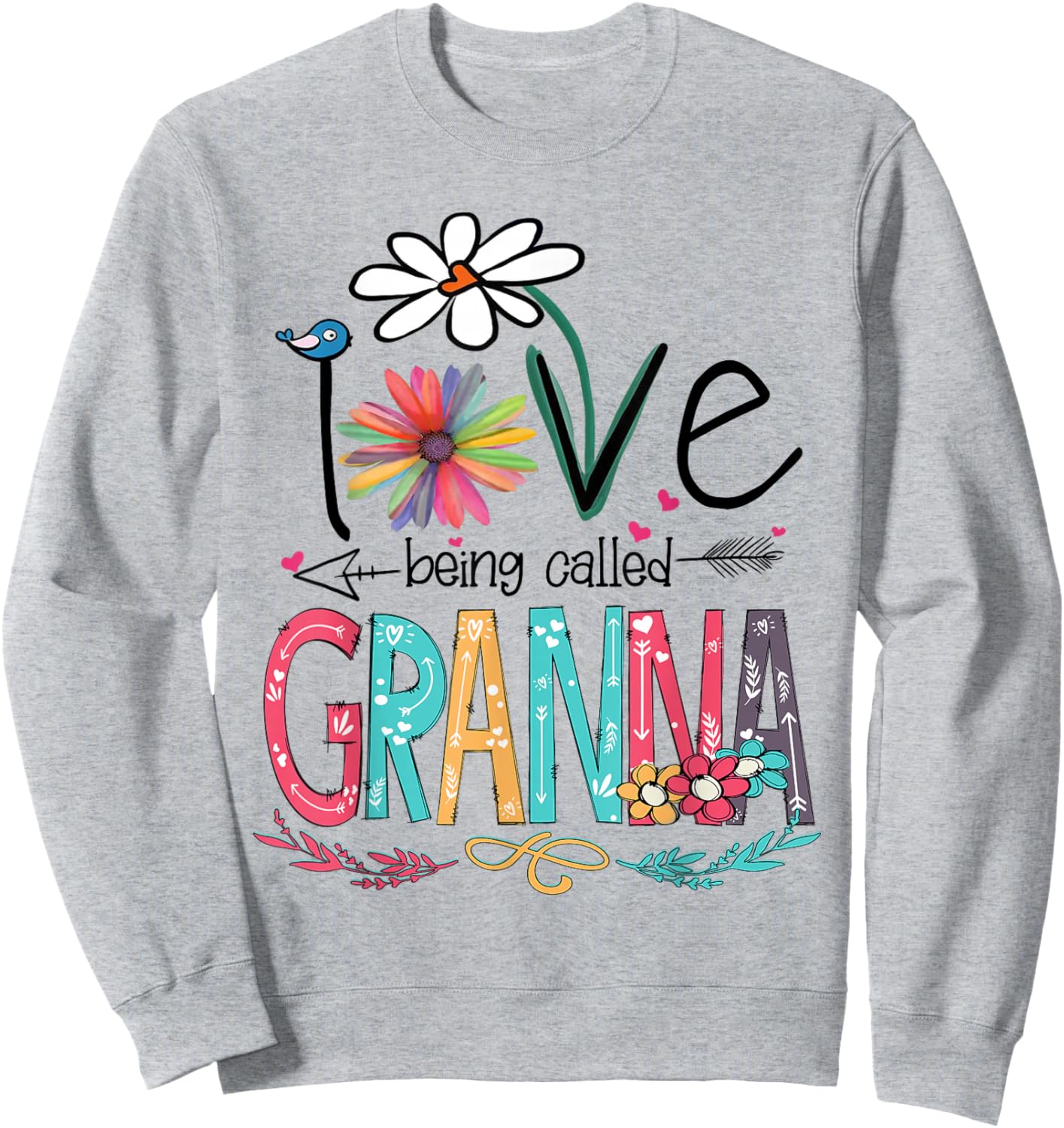 I Love Being Called Granna Sunflower Shirt Sweatshirt - Sweatshirt | Ash