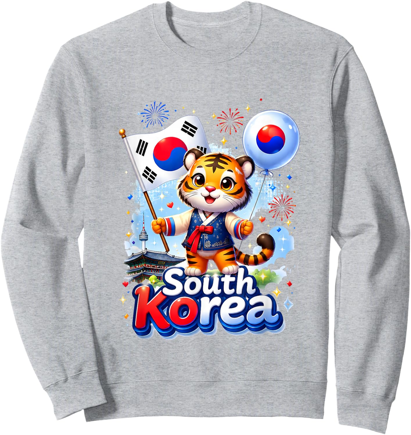 South Korea Korea Flag /Women/Youth/Kid Sweatshirt - Sweatshirt | Ash