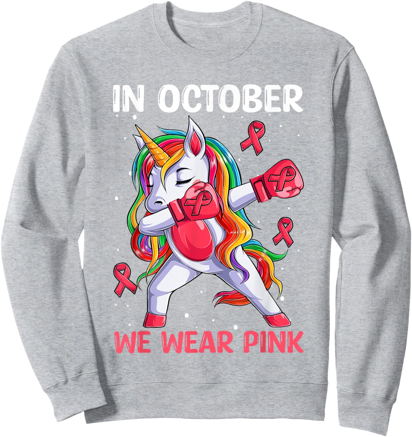 Girls Breast Cancer Shirts Kids Toddlers Sweatshirt - Sweatshirt | Ash