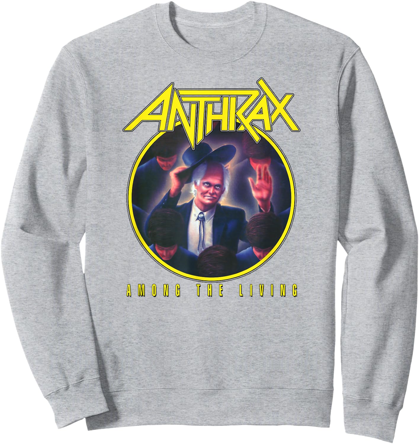 Anthrax – Among The Living Yellow Logo Sweatshirt - Sweatshirt | Ash