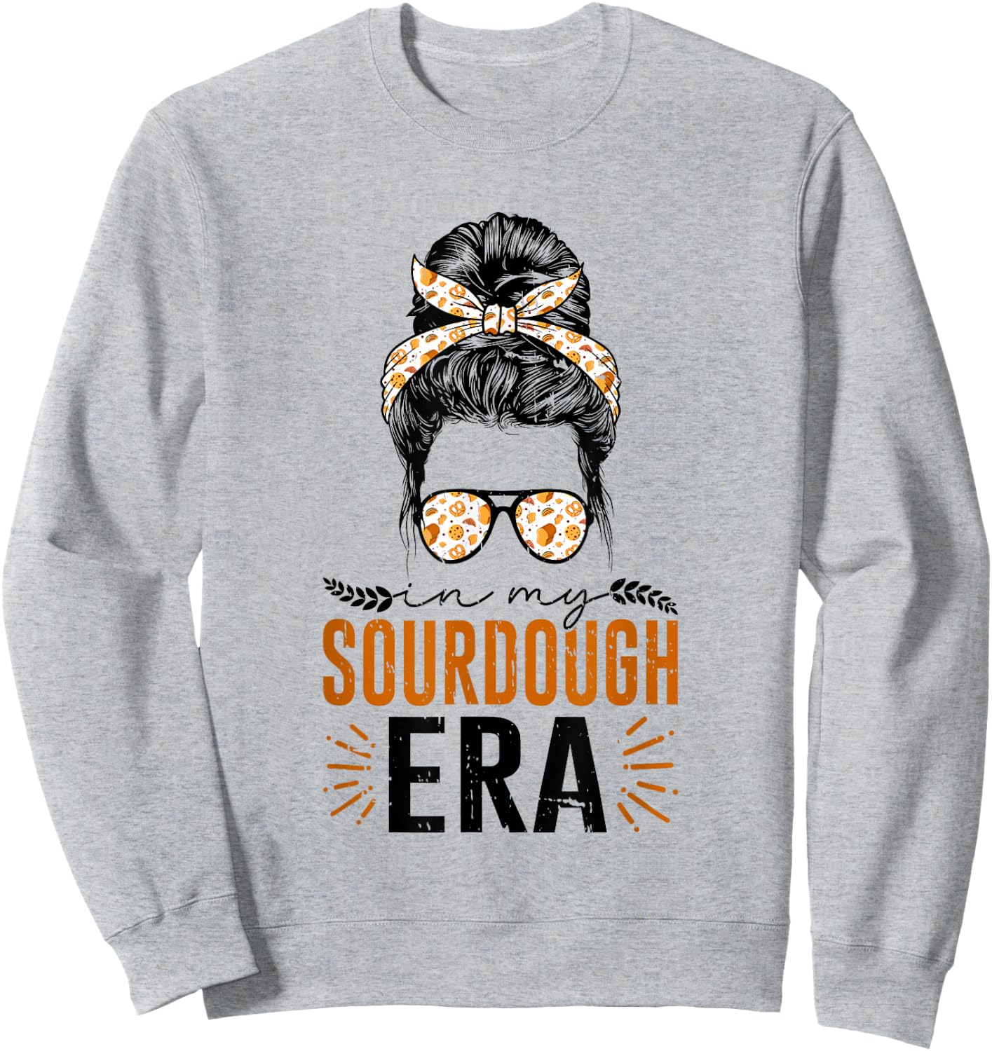 In My Sourdough Era Bread Baking Sourdough Enthusiast Sweatshirt - Sweatshirt | Ash