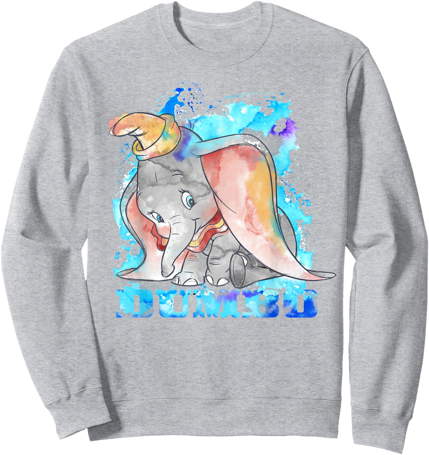 Disney Dumbo Watercolor Portrait Small Sweatshirt - Sweatshirt | Ash