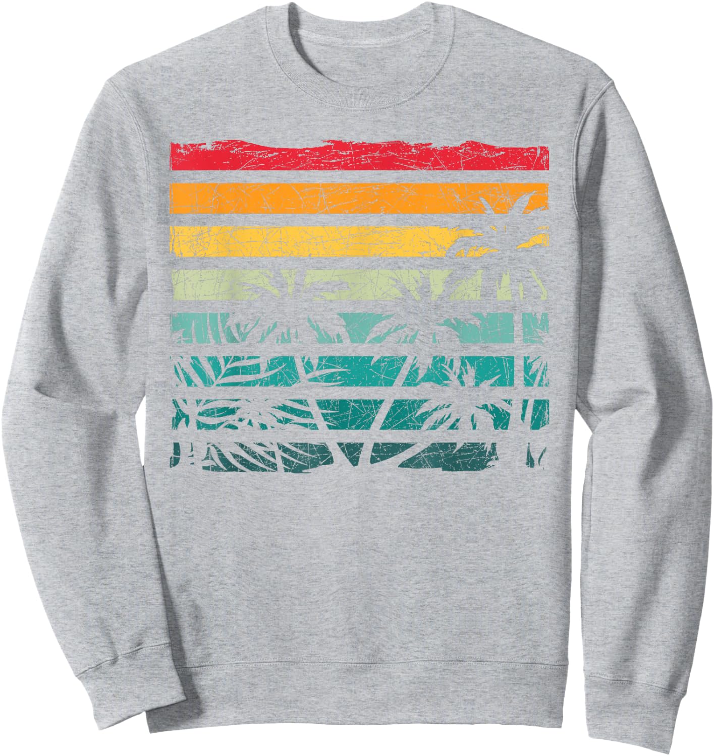 Retro Coconut Palm Trees Beach Exotic Tropical Summer Sweatshirt - Sweatshirt | Ash
