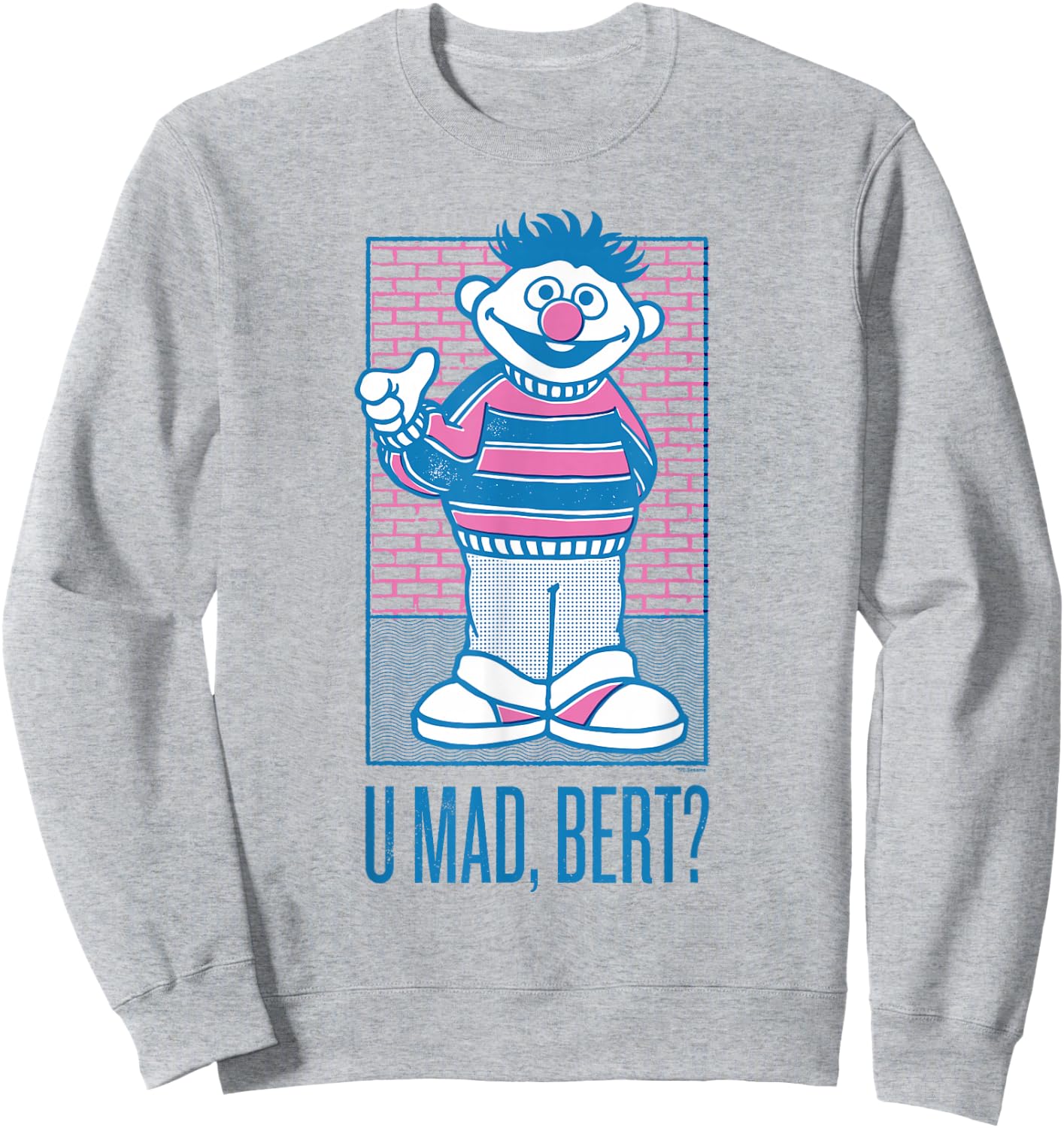 Sesame Street Ernie You Mad, Bert? Sweatshirt - Sweatshirt | Ash