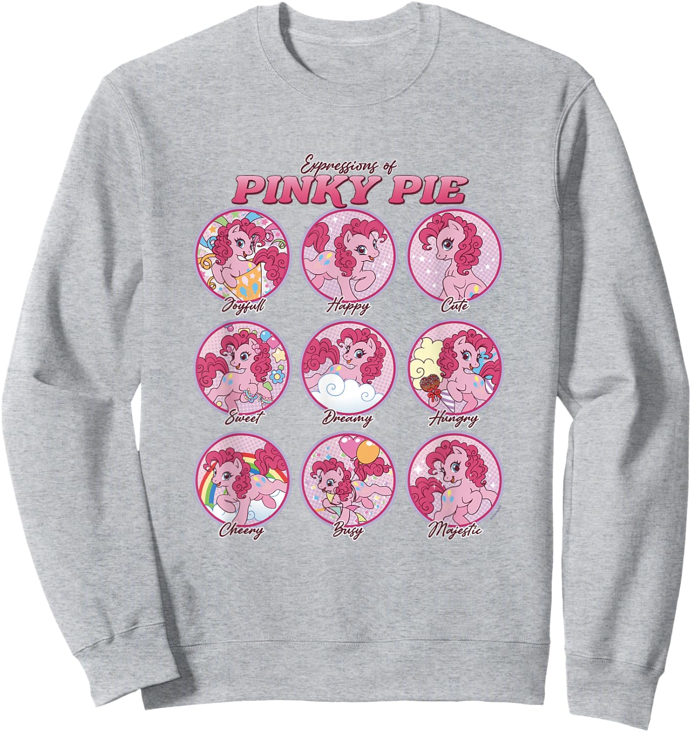 My Little Pony: Friendship is Magic Expressions of Pinky Pie Sweatshirt - Sweatshirt | Ash