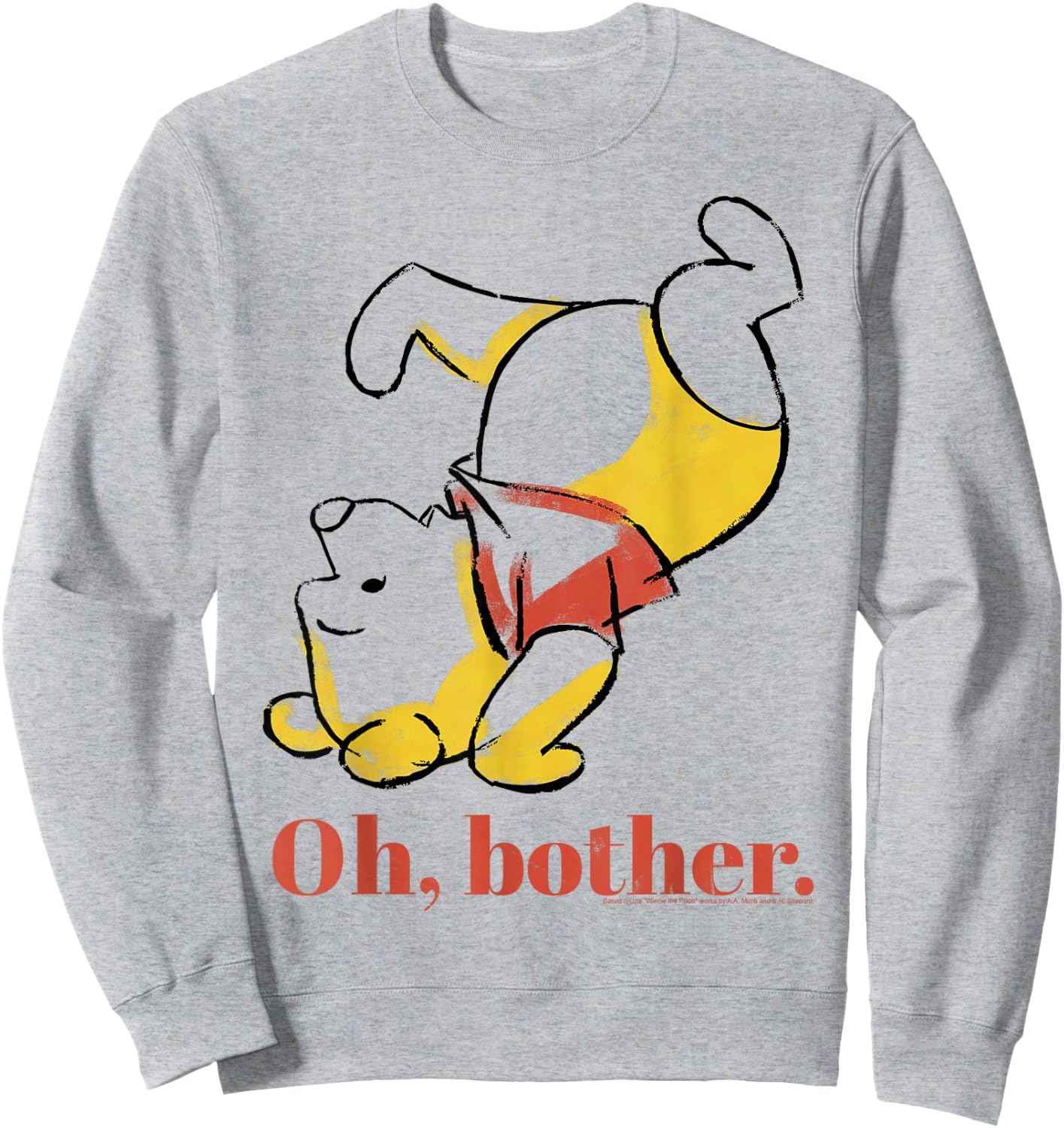 Disney Winnie The Pooh Oh Bother Sketch Sweatshirt - Sweatshirt | Ash
