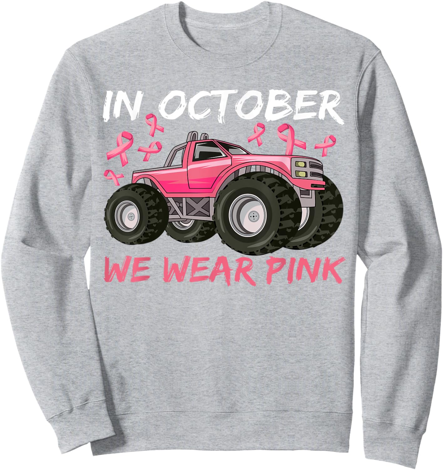 Boys Breast Cancer Shirt, Breast Cancer Shirts for Kids Sweatshirt - Sweatshirt | Ash