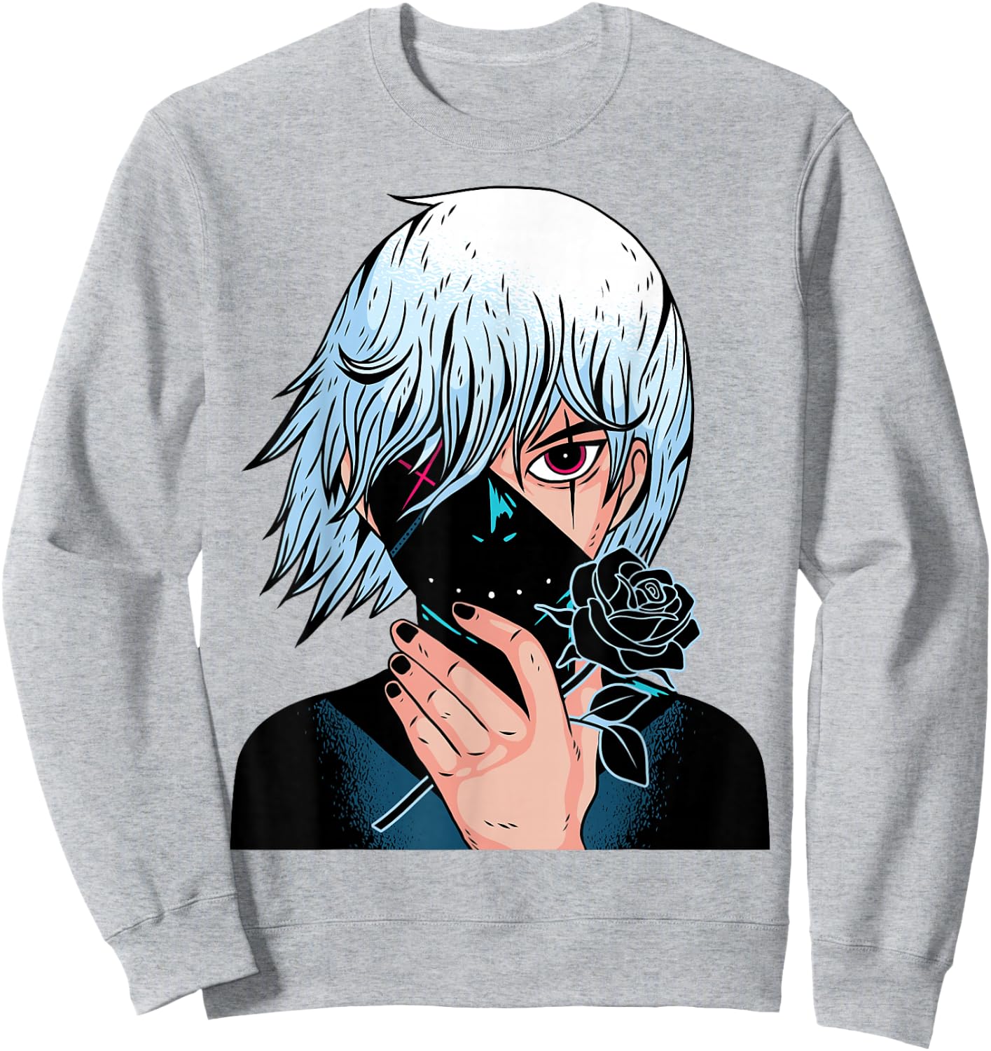 Black Roses - Alt Aesthetic - Anime Manga Pink Sweatshirt - Sweatshirt | Ash