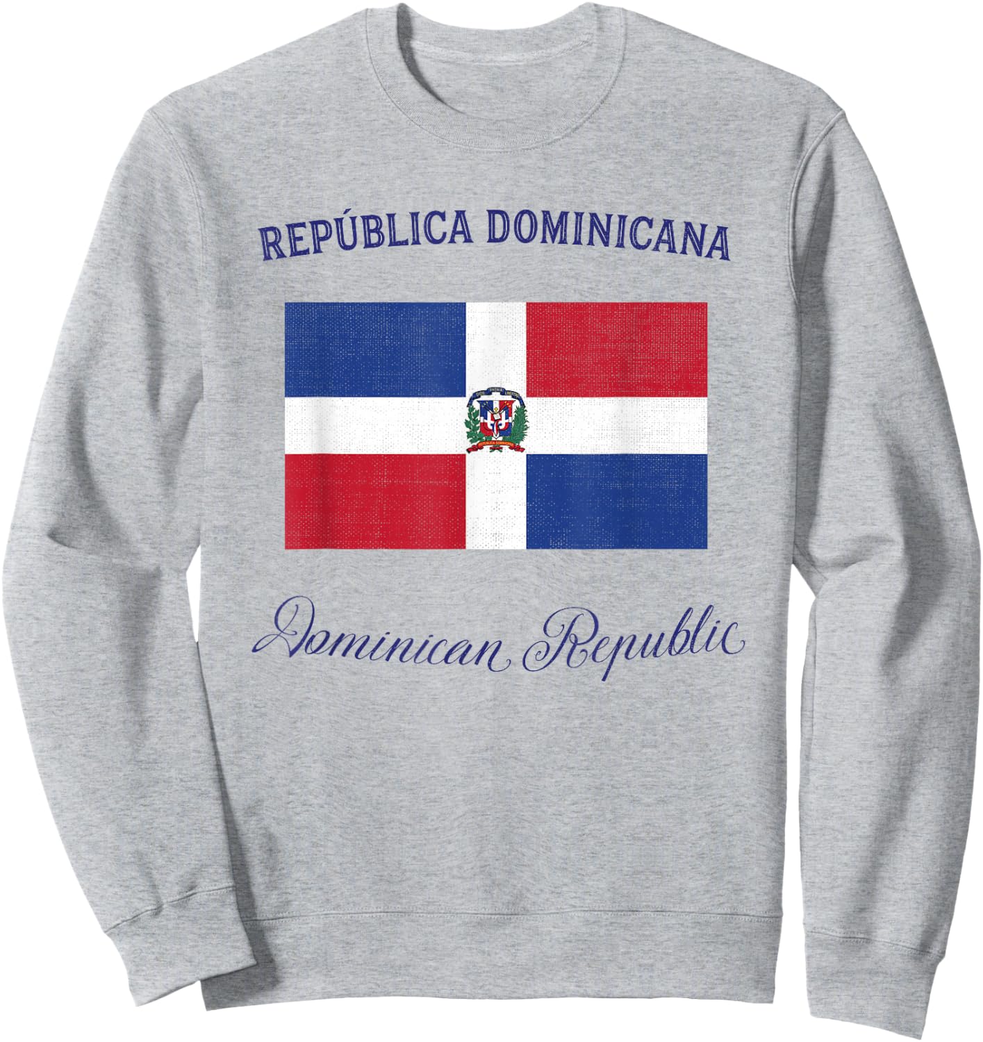 Dominican Republic Flag Sweatshirt - Sweatshirt | Ash