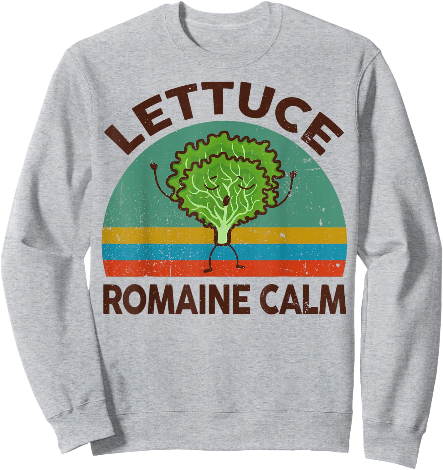 Vegan-Shirt Lettuce Romaine Calm Men Women Funny Vegetarian Sweatshirt - Sweatshirt | Ash