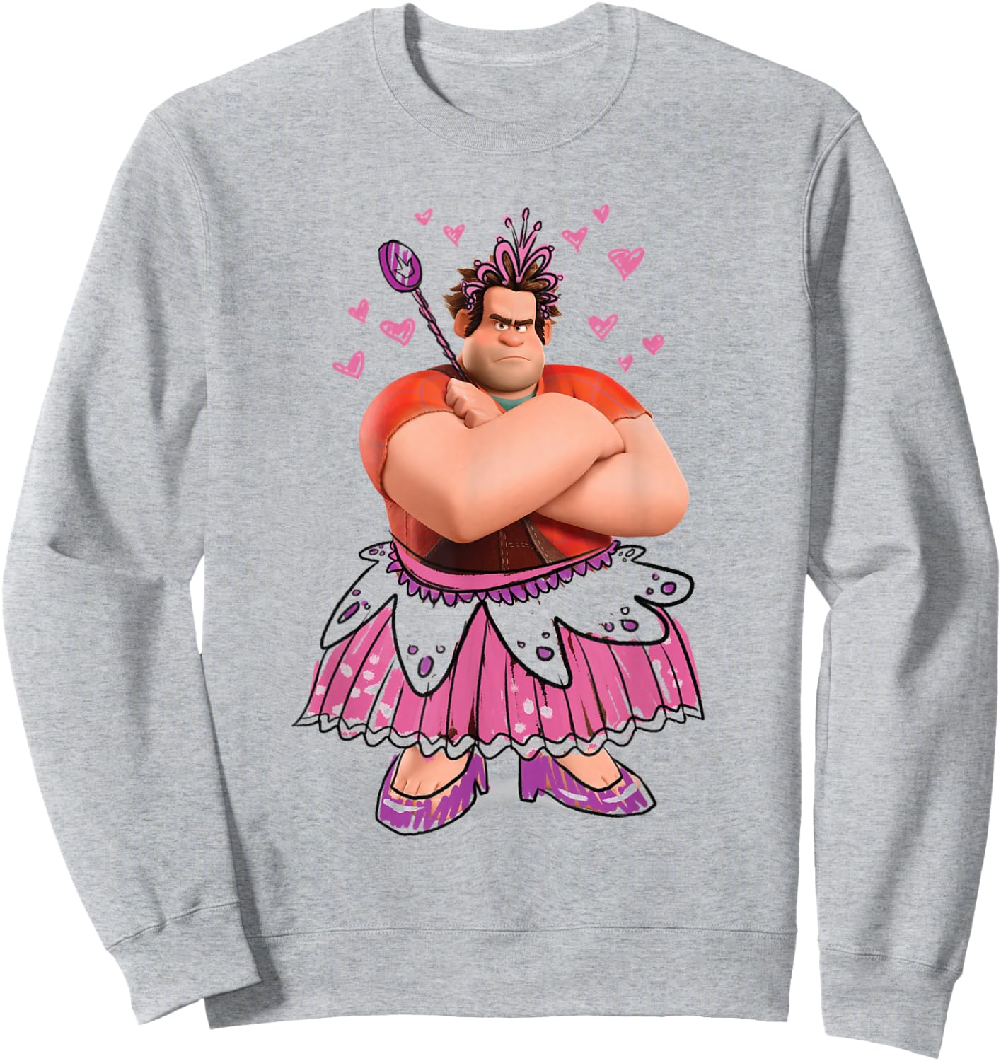 Disney Ralph Breaks the Internet Funny Costume Ralph Sweatshirt - Sweatshirt | Ash