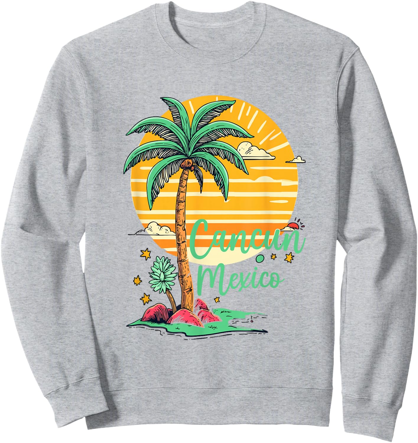 Cancun Mexico Souvenir Family Matching Vacation Men Women Sweatshirt - Sweatshirt | Ash