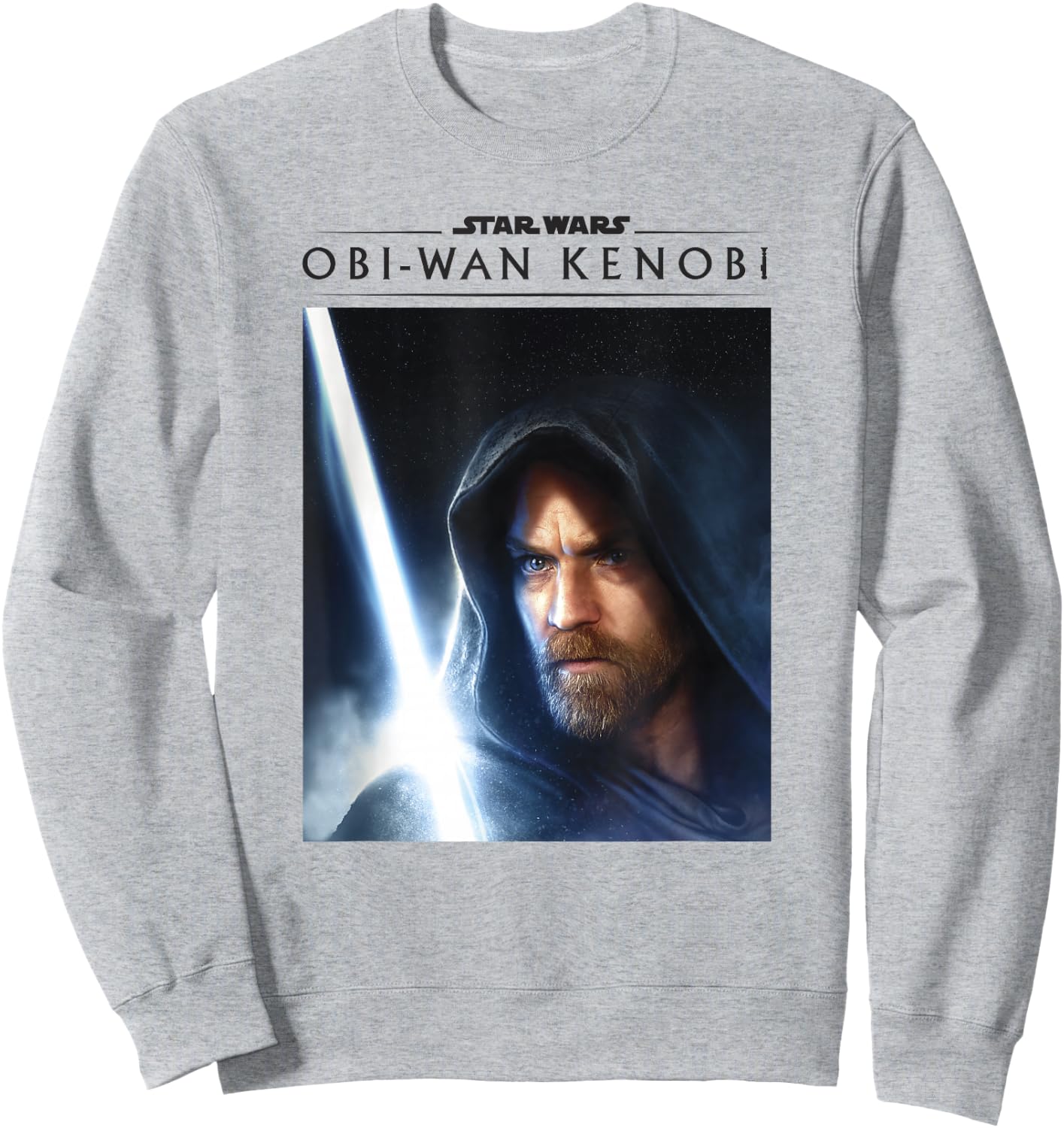 Star Wars: Obi-Wan Kenobi Big Face Lightsaber Poster Sweatshirt - Sweatshirt | Ash