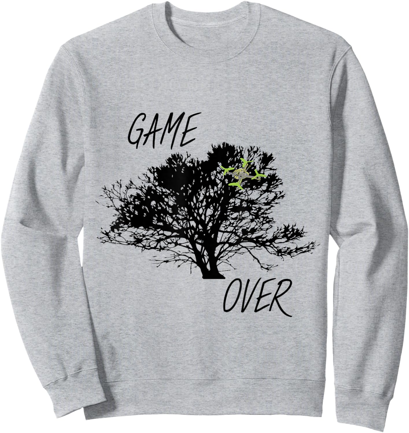 FPV Drone in tree game over Sweatshirt - Sweatshirt | Ash