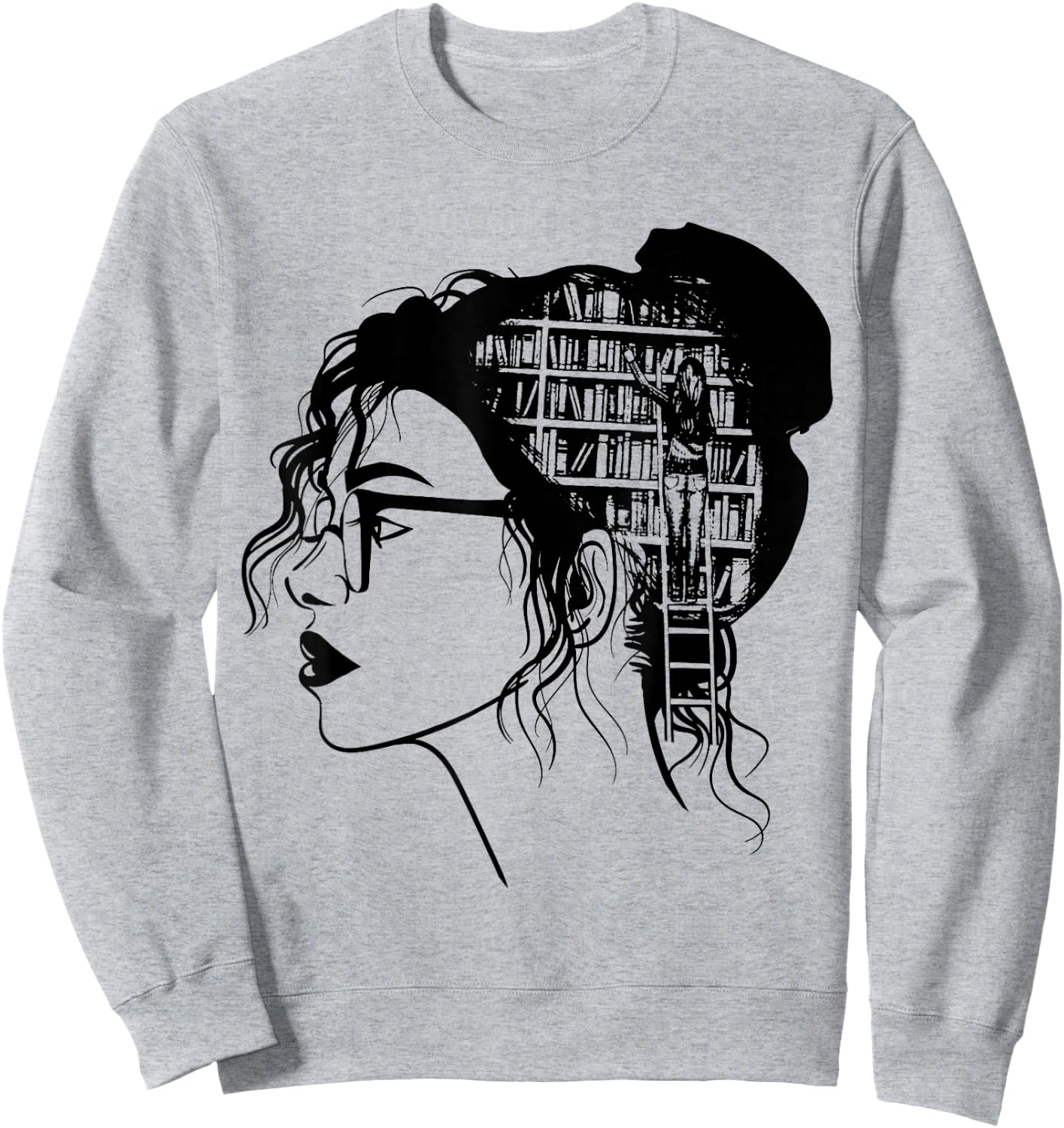 Just A Girl Who Loves Books Lady Library Women Funny Gift Sweatshirt - Sweatshirt | Ash