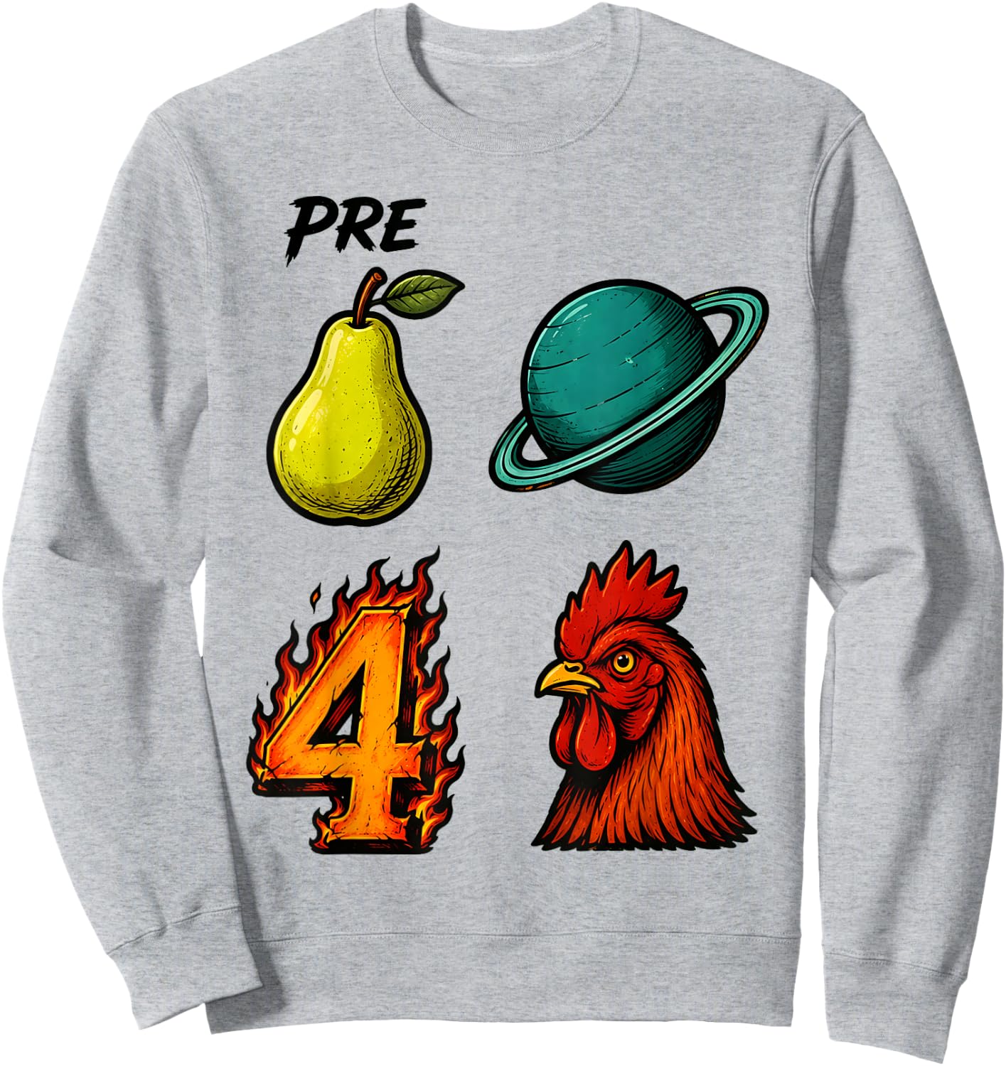 Prepare Uranus for Rooster Clever Adult Humor Design Sweatshirt - Sweatshirt | Ash