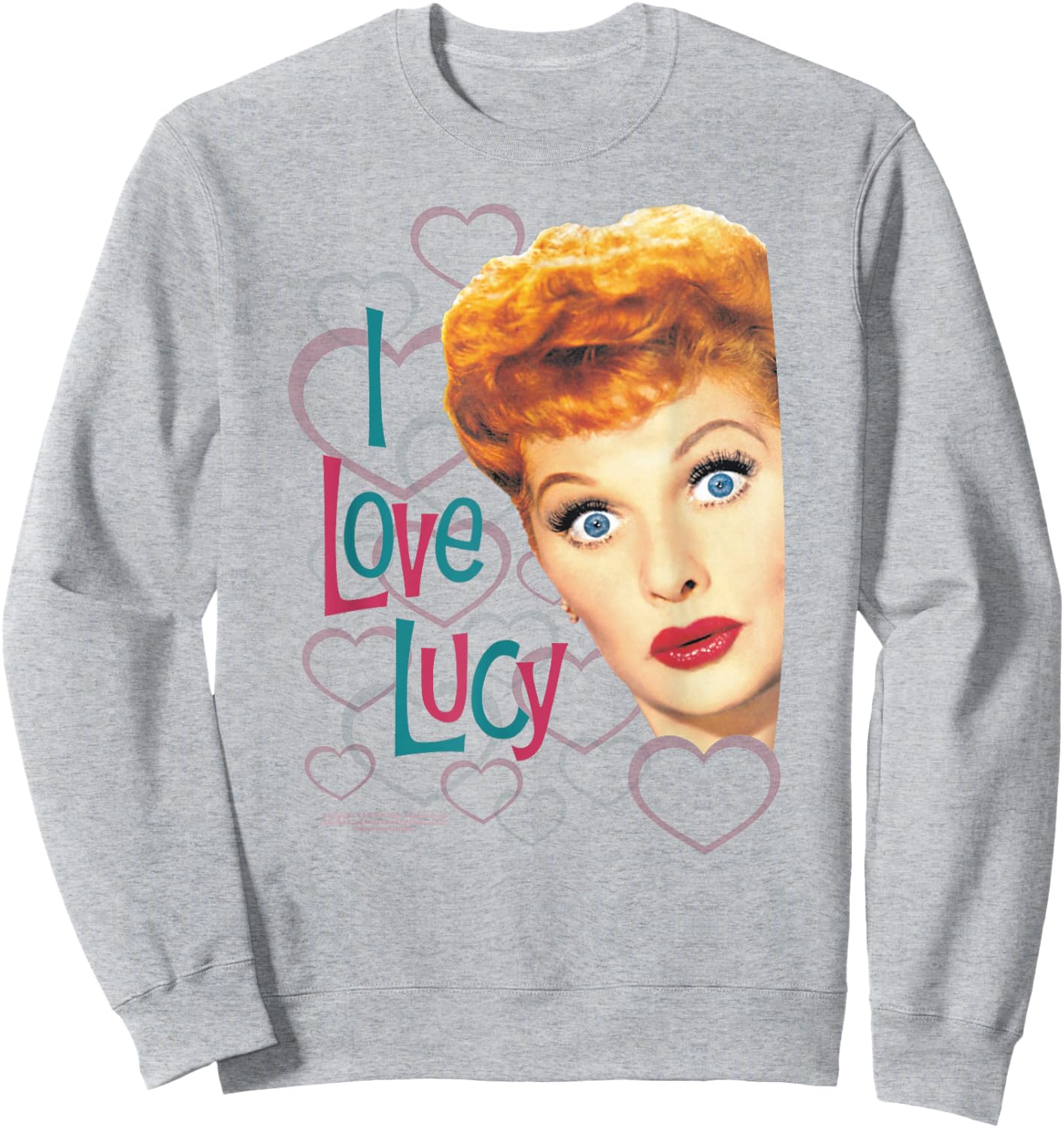 I Love Lucy Hollywood Open Hearts Sweatshirt - Sweatshirt | Ash