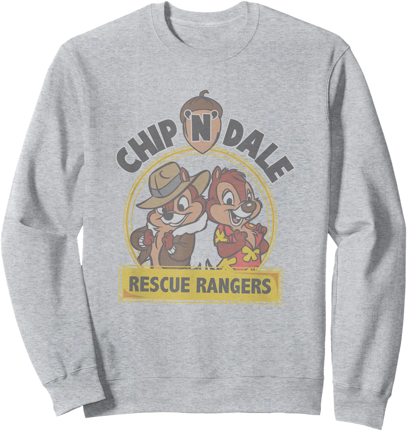 Disney Chip 'n' Dale Rescue Rangers Iconic Logo Sweatshirt - Sweatshirt | Ash