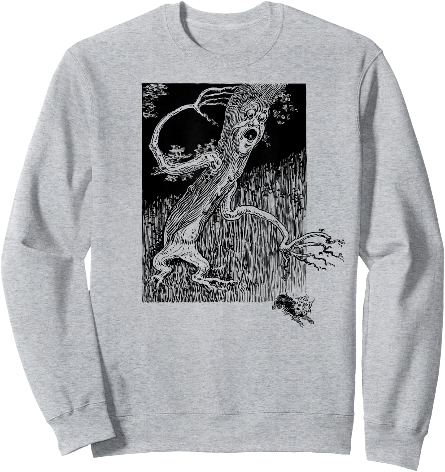 Vintage Wizard Of OZ Book Toto Dog -Fighting Tree Sweatshirt - Sweatshirt | Ash