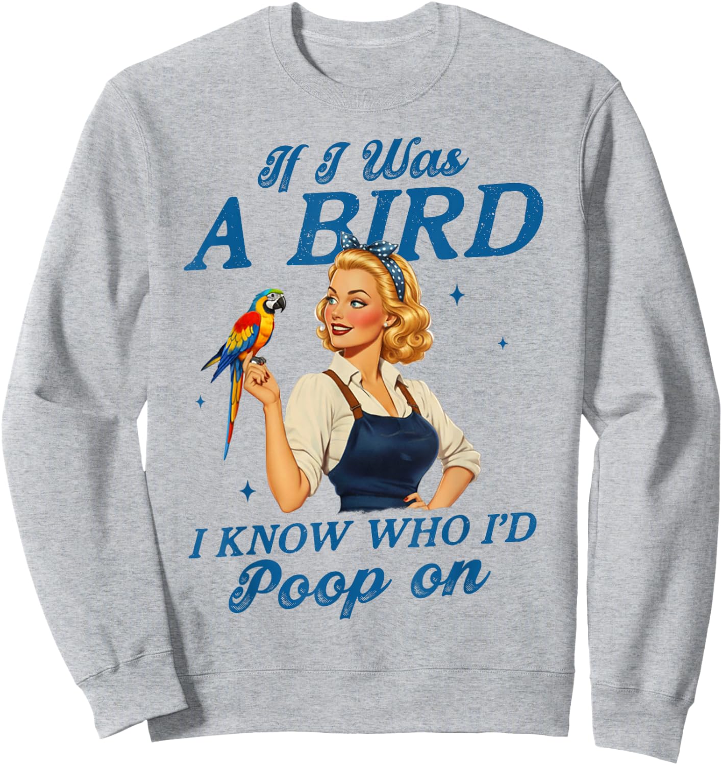 Sarcasm Funny Humor If I was A Bird I Know Who I'd Poop On Sweatshirt - Sweatshirt | Ash
