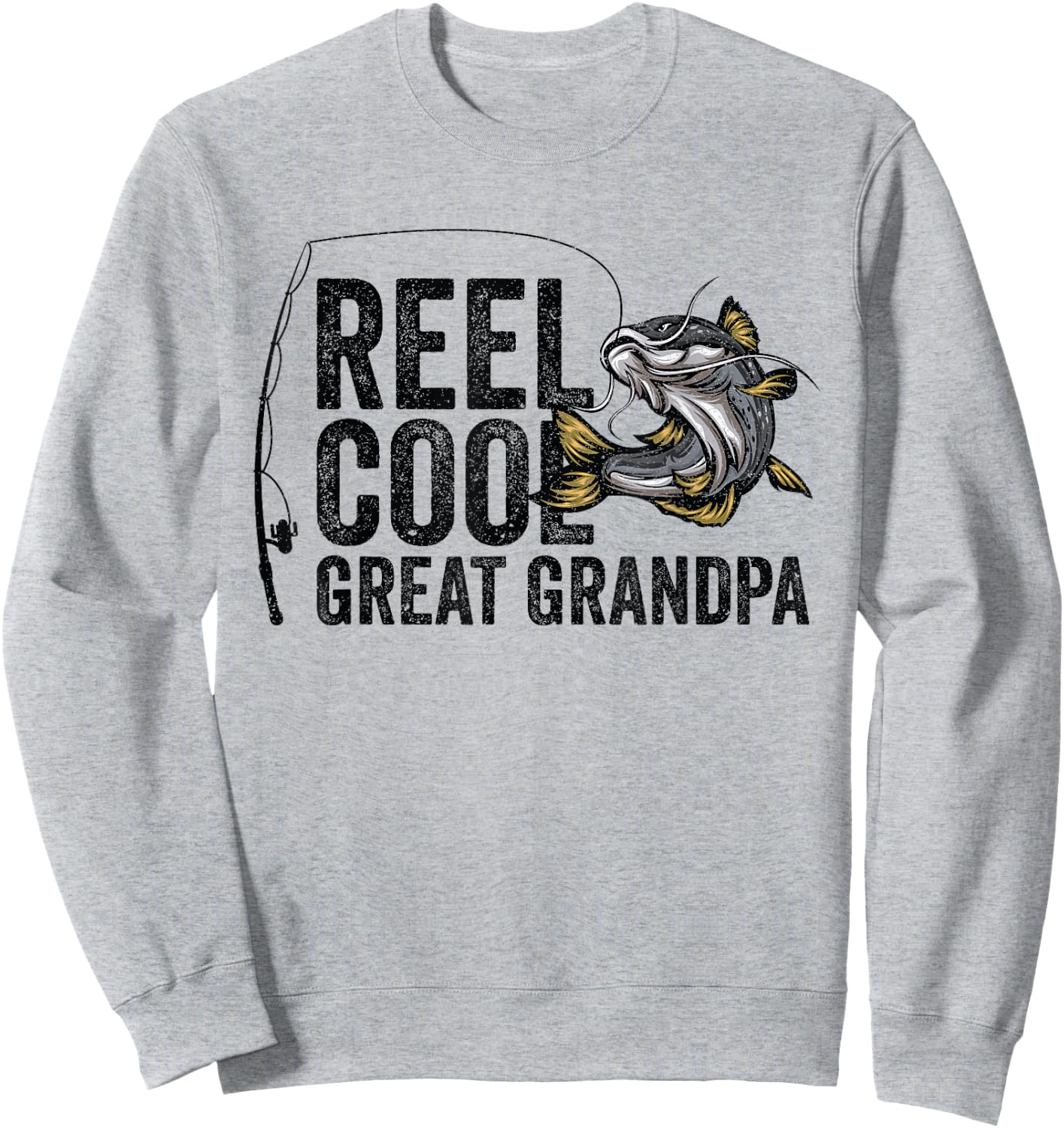 Reel Cool Great Grandpa Angling Angler Fisherman Fishing Sweatshirt - Sweatshirt | Ash