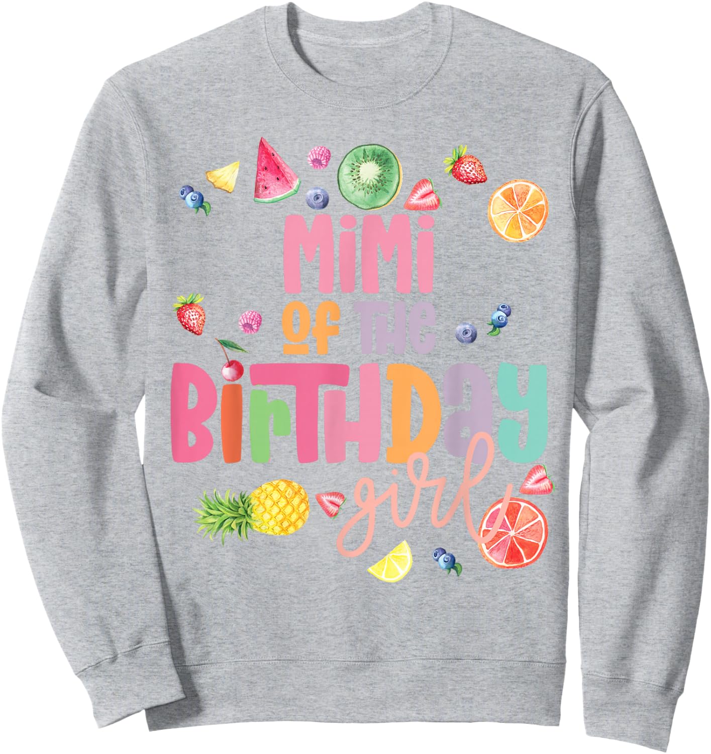 Mimi Twotii Frutti 2-Year-Old Fruit Tropical Birthday Sweatshirt - Sweatshirt | Ash