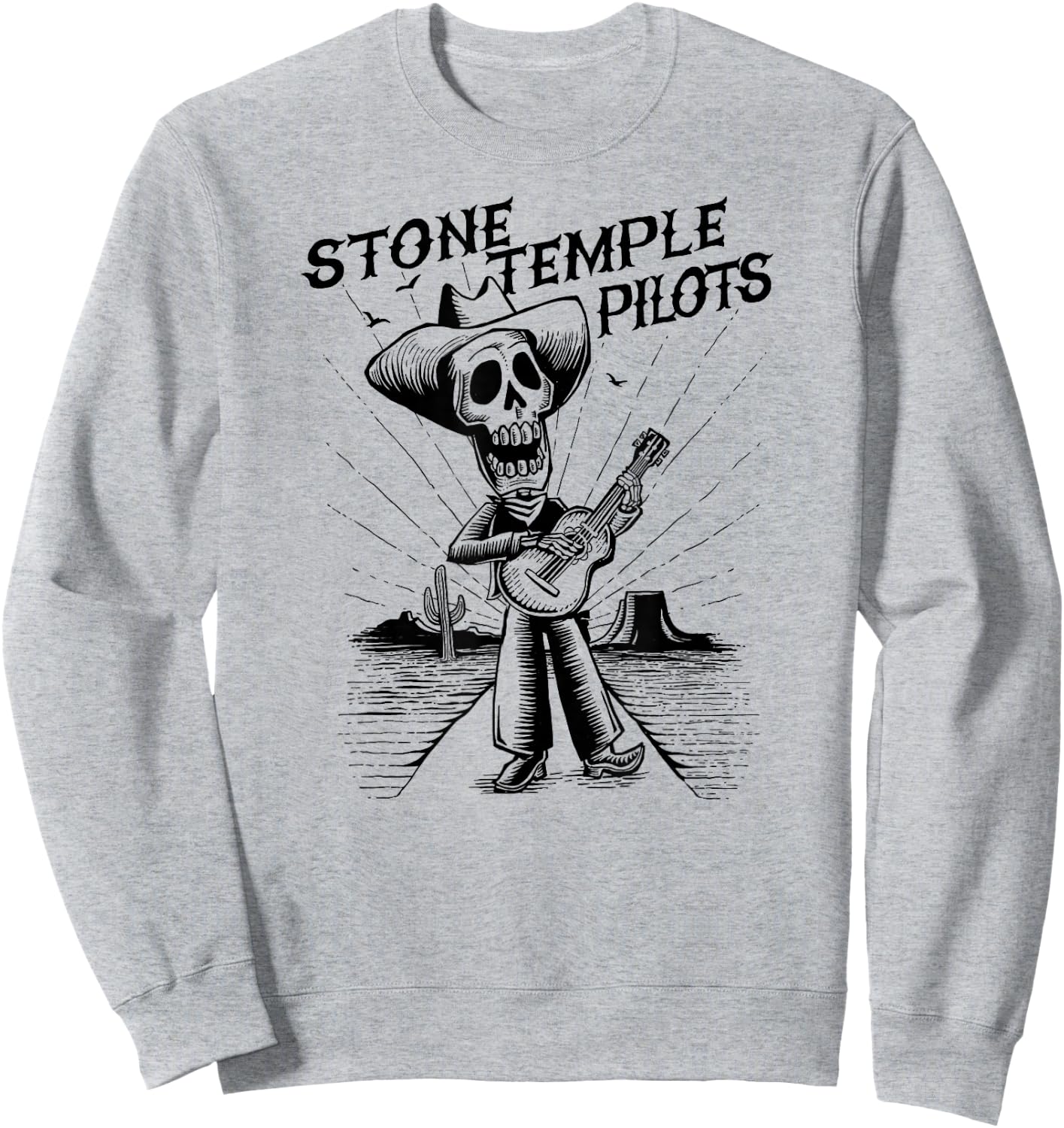 Stone Temple Pilots – Skeleton Day of the Dead Sweatshirt - Sweatshirt | Ash