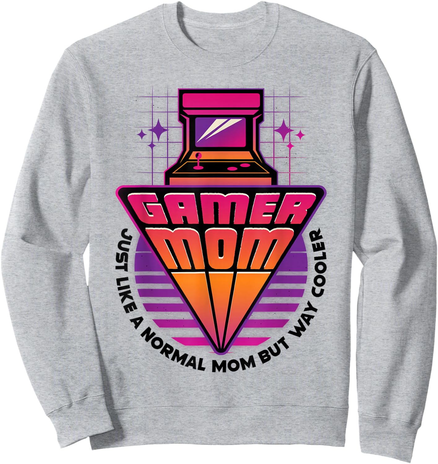 Gamer Mom Mother's Day Arcade Video Game Gaming Mommy Mama Sweatshirt - Sweatshirt | Ash