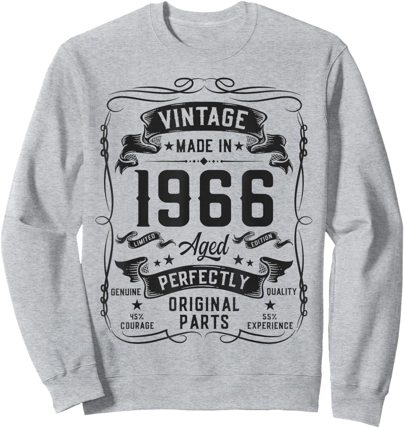Vintage 1966 60yr 60th Birthday Gifts 60 Years Old Sweatshirt - Sweatshirt | Ash