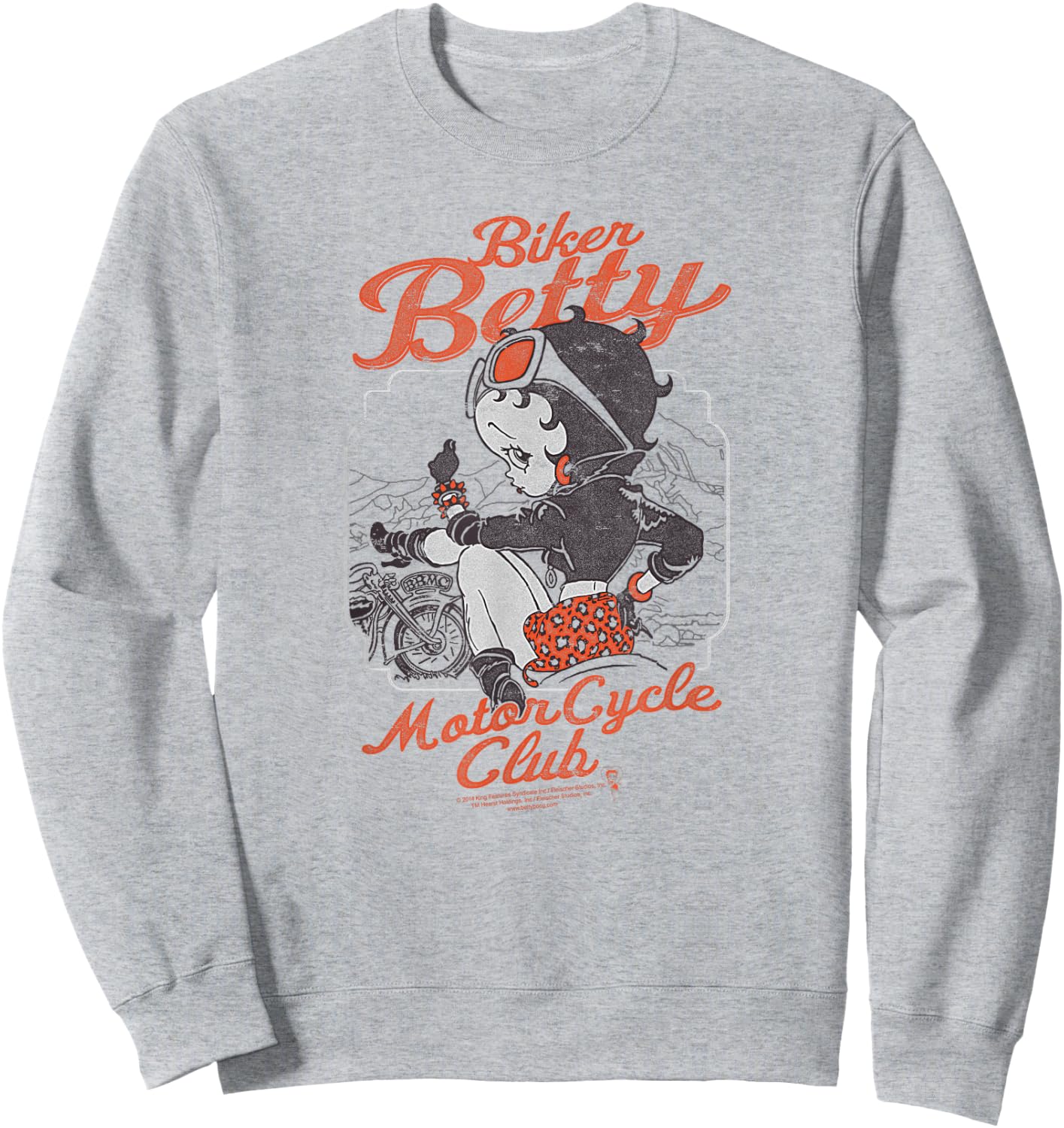 Betty Boop Motorcycle Club Sweatshirt - Sweatshirt | Ash