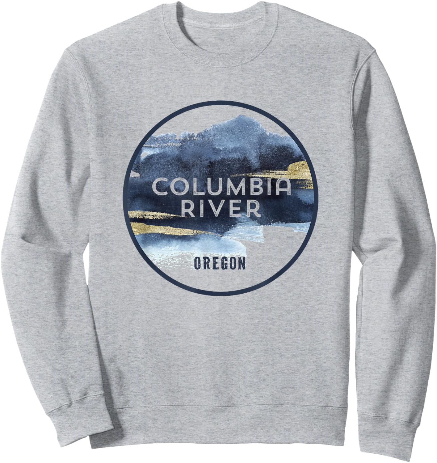 Columbia River Oregon Watercolour Souvenir Sweatshirt - Sweatshirt | Ash