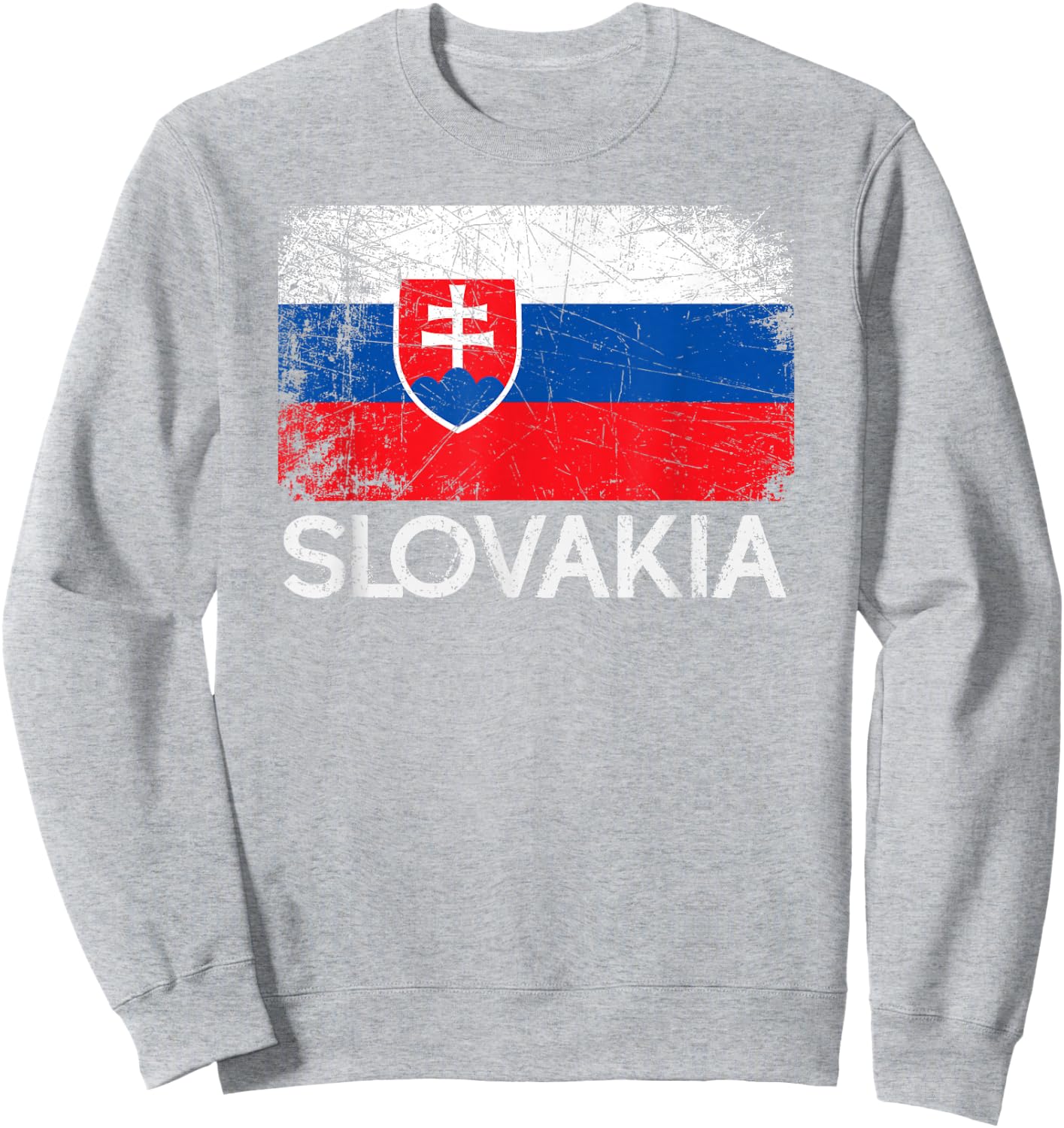 Slovak Flag | Vintage Made In Slovakia Gift Sweatshirt - Sweatshirt | Ash