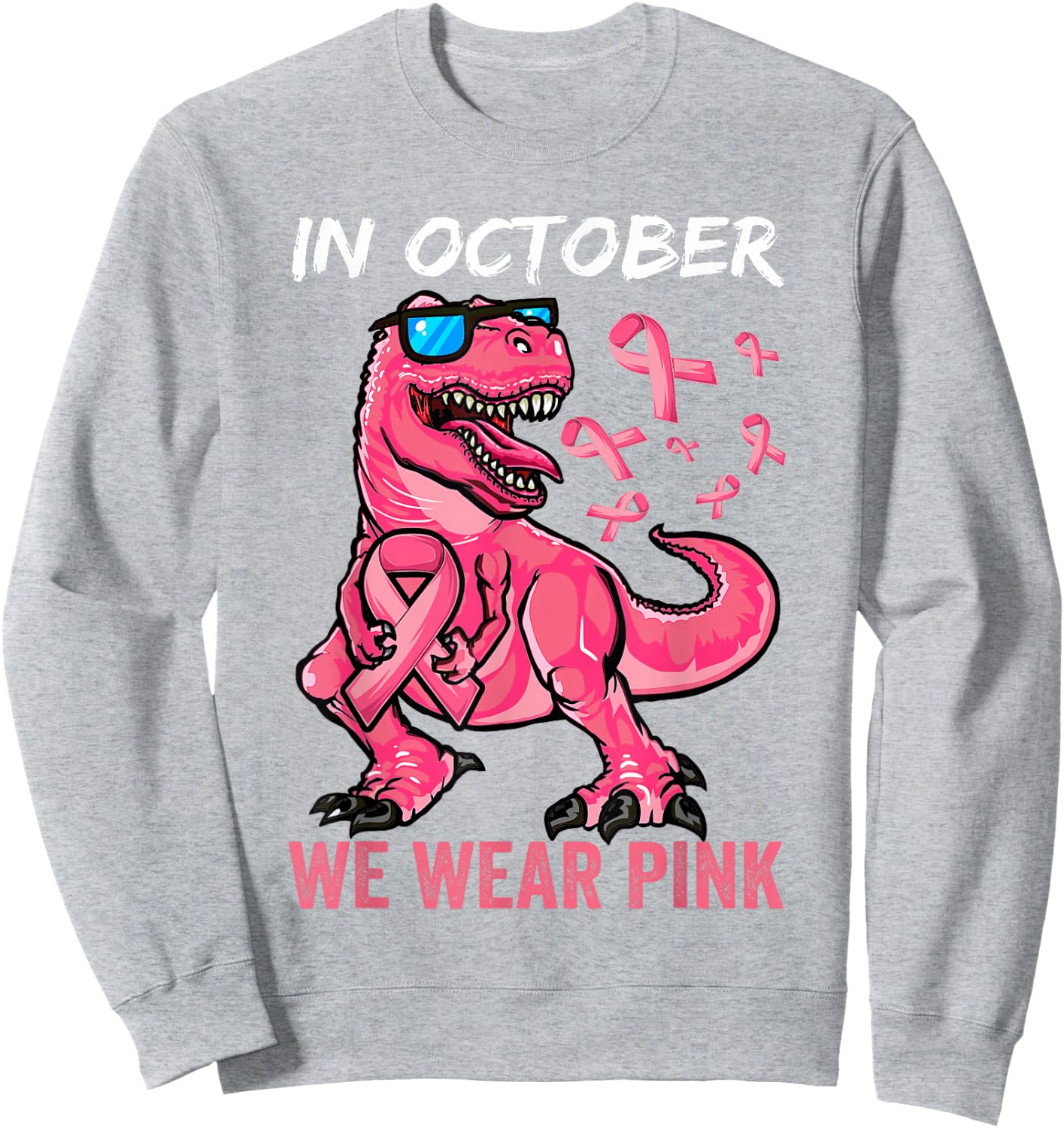 Breast Cancer Shirt for Boys, Breast Cancer Shirts for Kids Sweatshirt - Sweatshirt | Ash