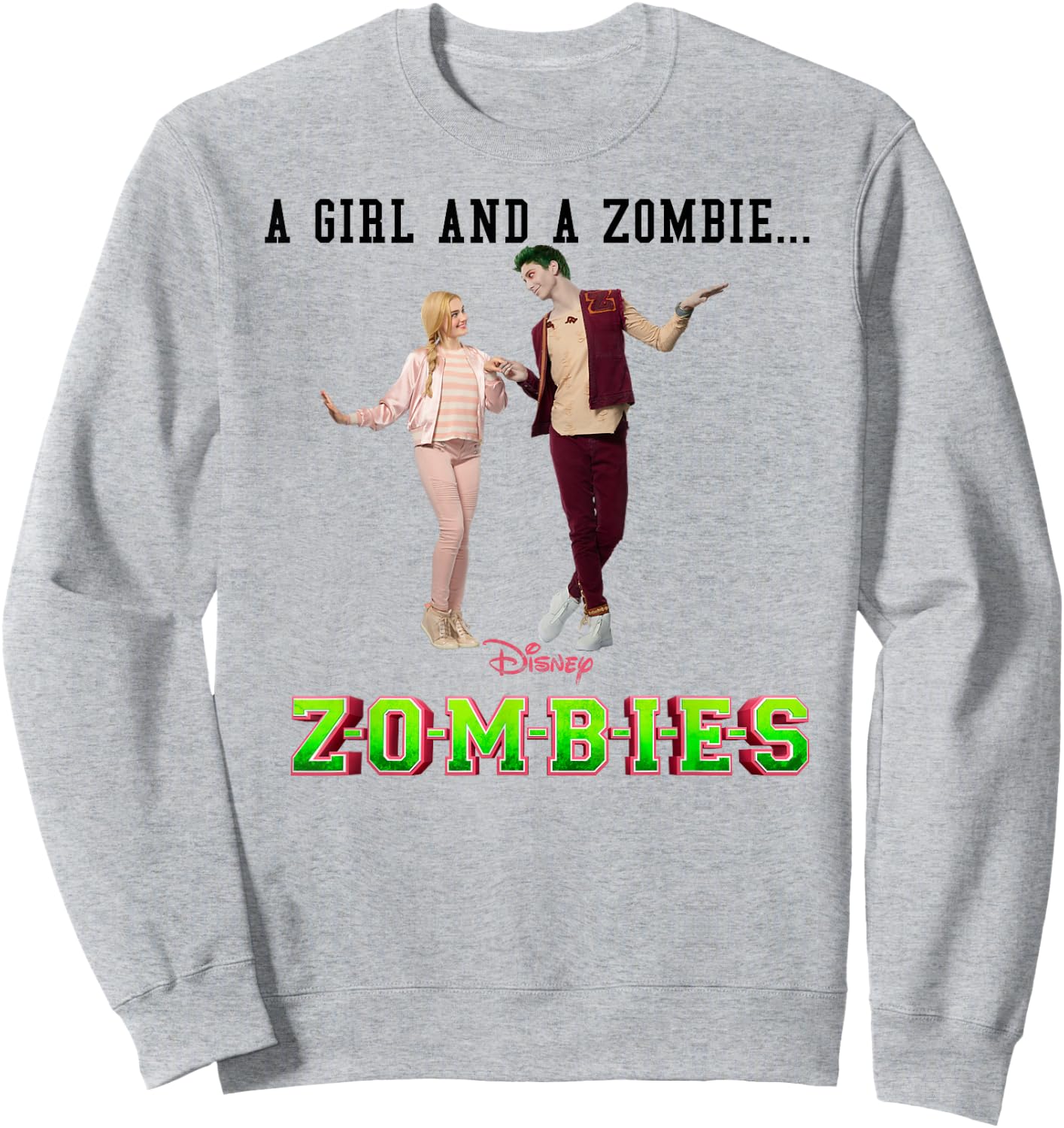 Disney - Zombies A Girl and A Zombie Sweatshirt - Sweatshirt | Ash
