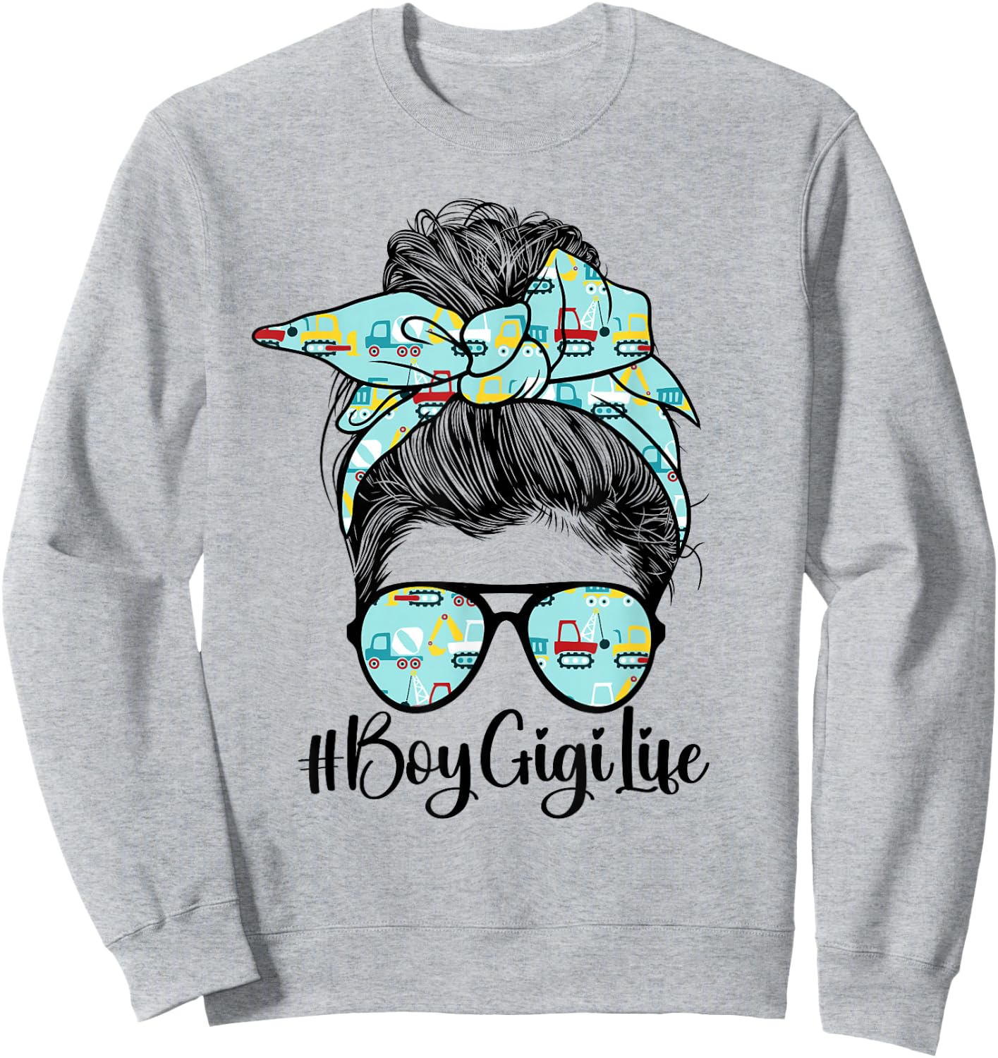 Boy Gigi Life Grandma Gigi Of Boys Gigi Sweatshirt - Sweatshirt | Ash