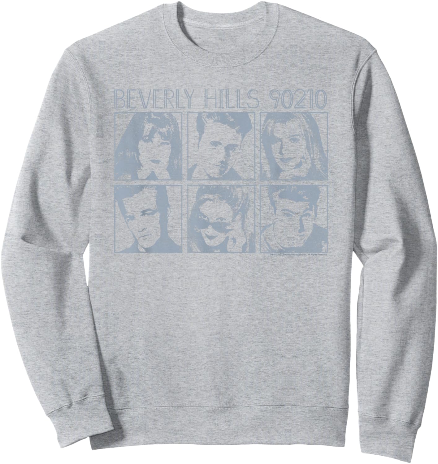 Beverly Hills 90210 Group Shot Sketch Portraits Sweatshirt - Sweatshirt | Ash