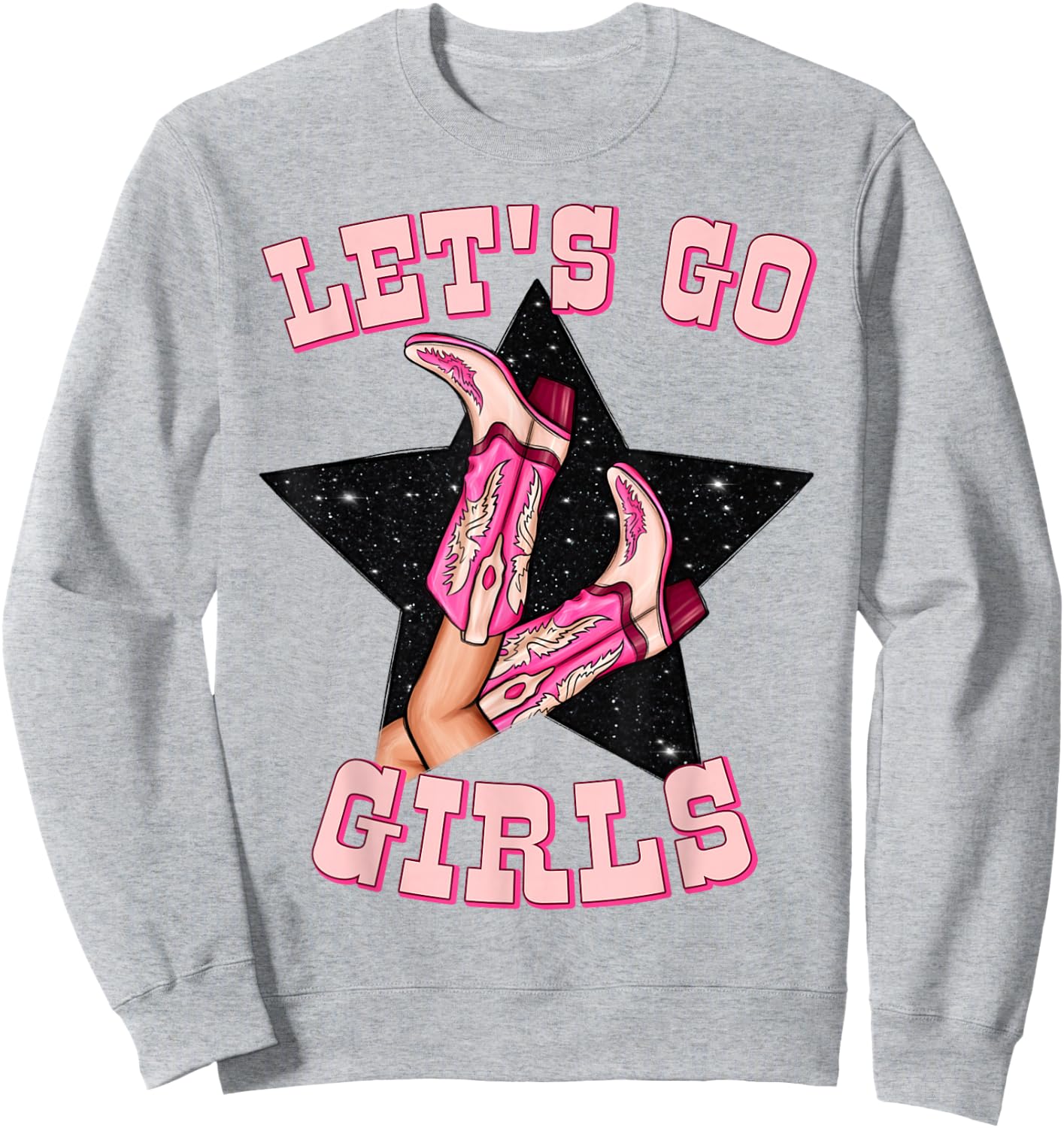 Let's Go Girls Bride Squad Pink Western Bachelorette Party Sweatshirt - Sweatshirt | Ash