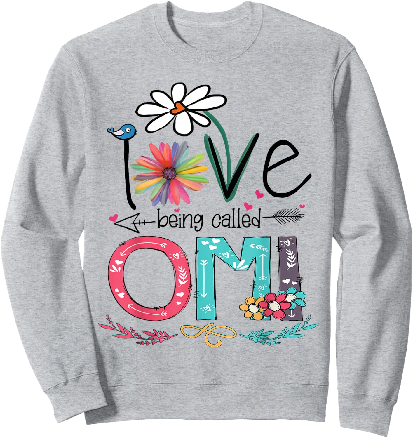 I Love Being Called Omi Sunflower Shirt Sweatshirt - Sweatshirt | Ash