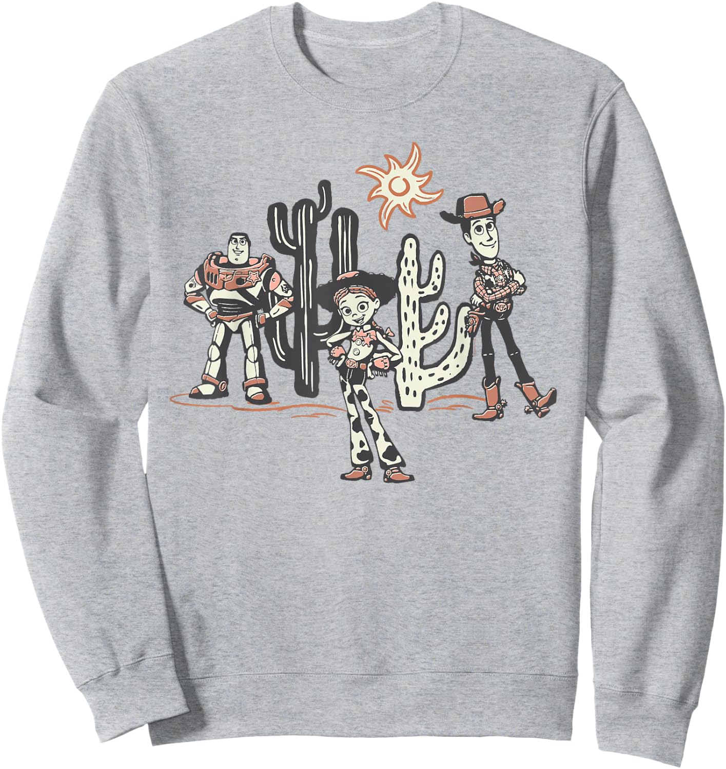 Disney and Pixar's Toy Story 5 Wild West Jessie Woody & Buzz Sweatshirt - Sweatshirt | Ash