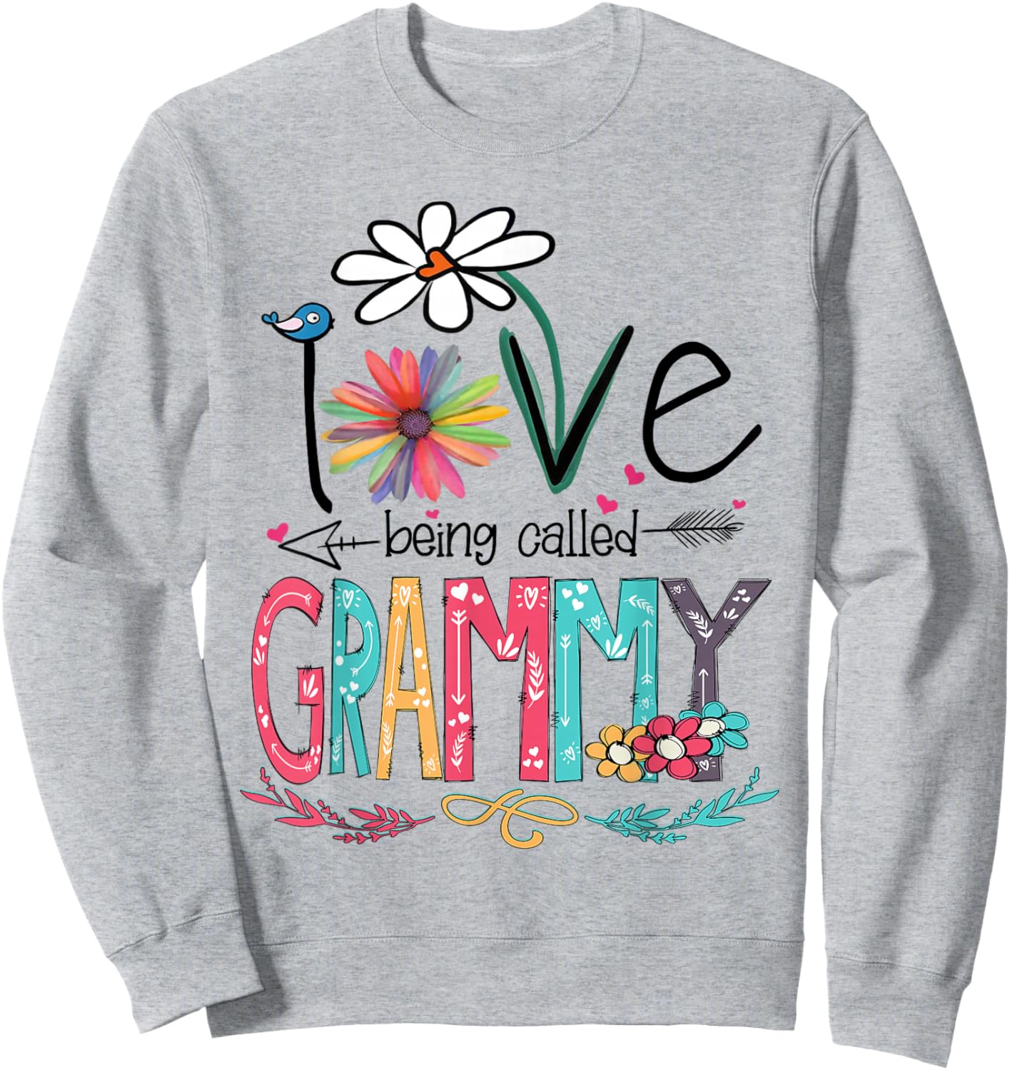 I Love Being Called Grammy Sunflower Shirt Sweatshirt - Sweatshirt | Ash