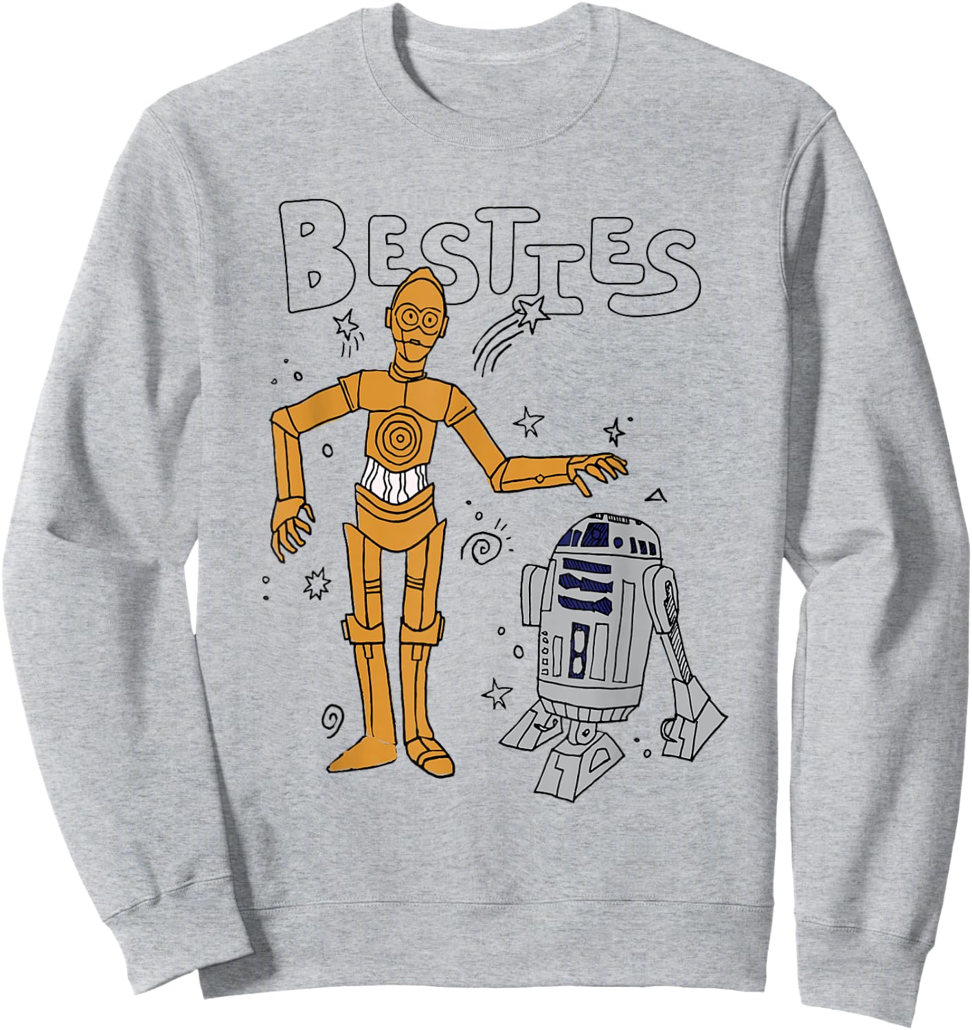 Star Wars R2-D2 and C-3PO Besties Sweatshirt - Sweatshirt | Ash