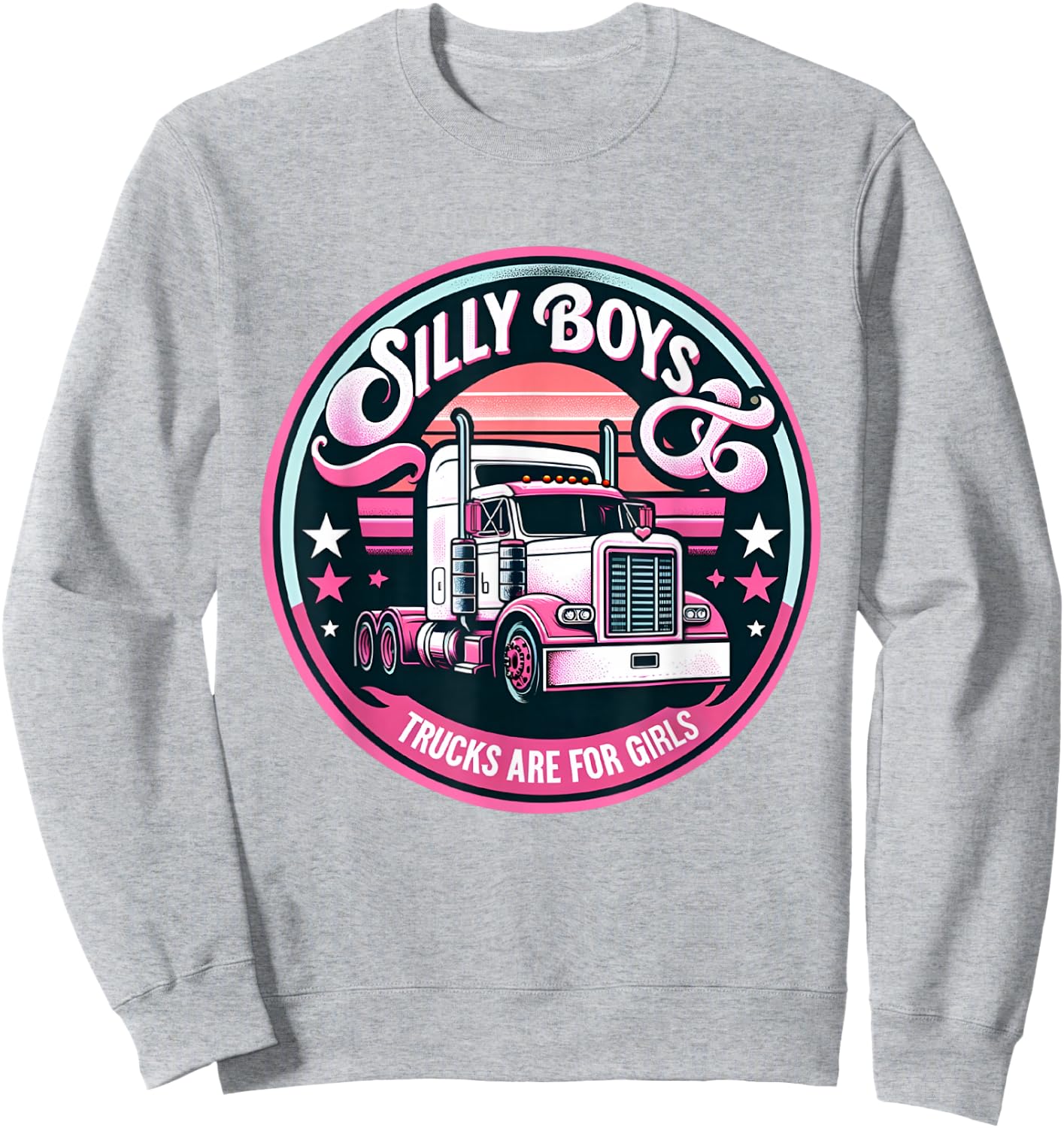 Female truck driver trucks are for girls trucker girl Women Sweatshirt - Sweatshirt | Ash