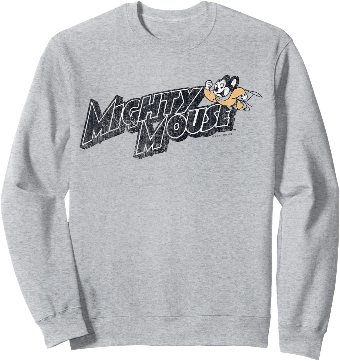 Mighty Mouse Might Logo Sweatshirt - Sweatshirt | Ash
