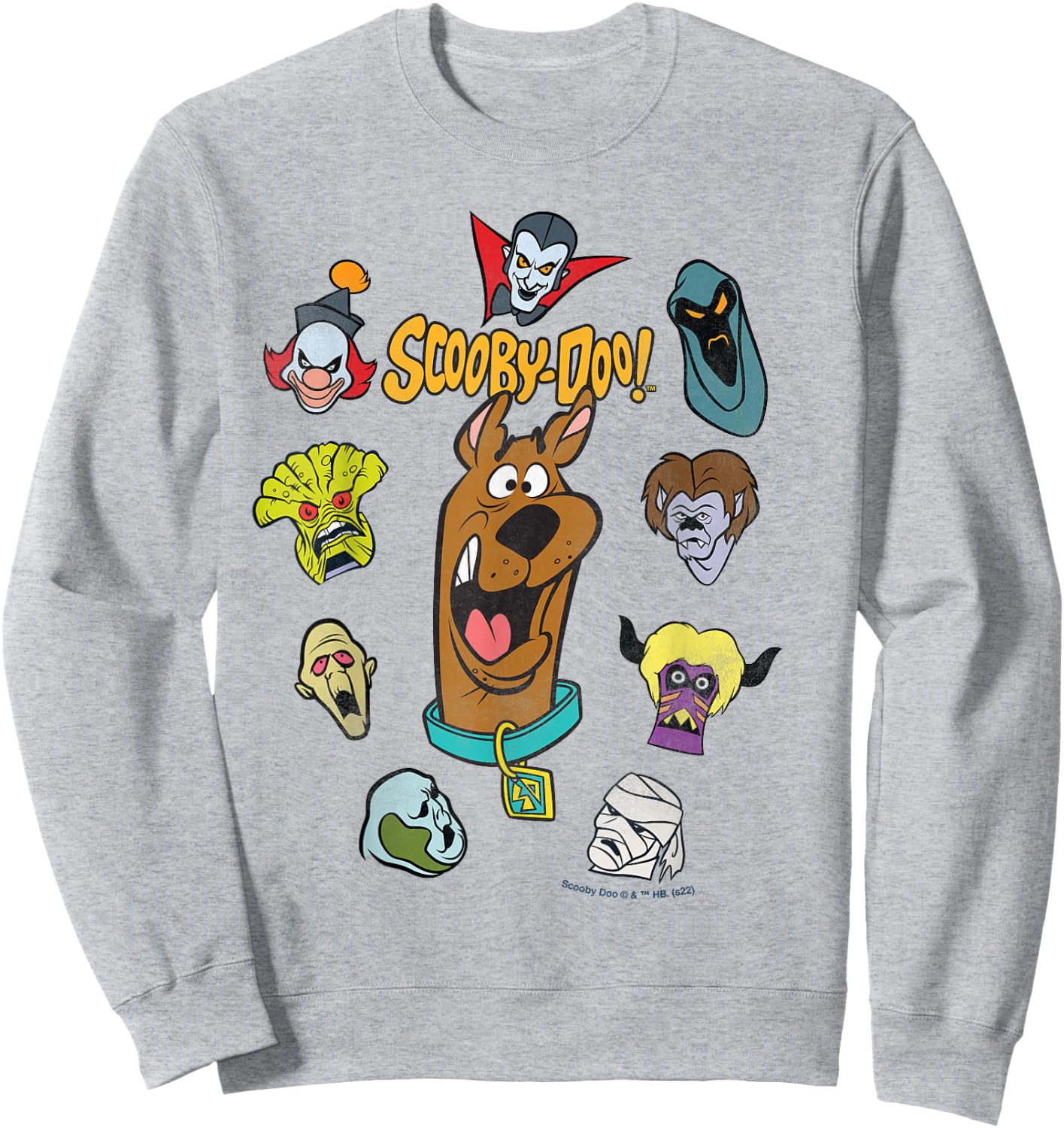 Scooby Doo Floating Heads Sweatshirt - Sweatshirt | Ash