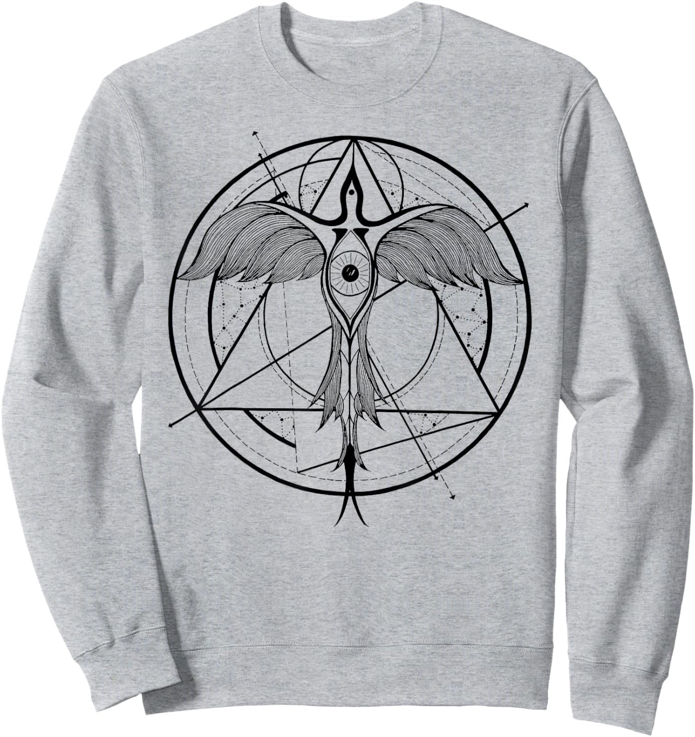 Phoenix ascending | Third eye | Sacred Geometry Sweatshirt - Sweatshirt | Ash