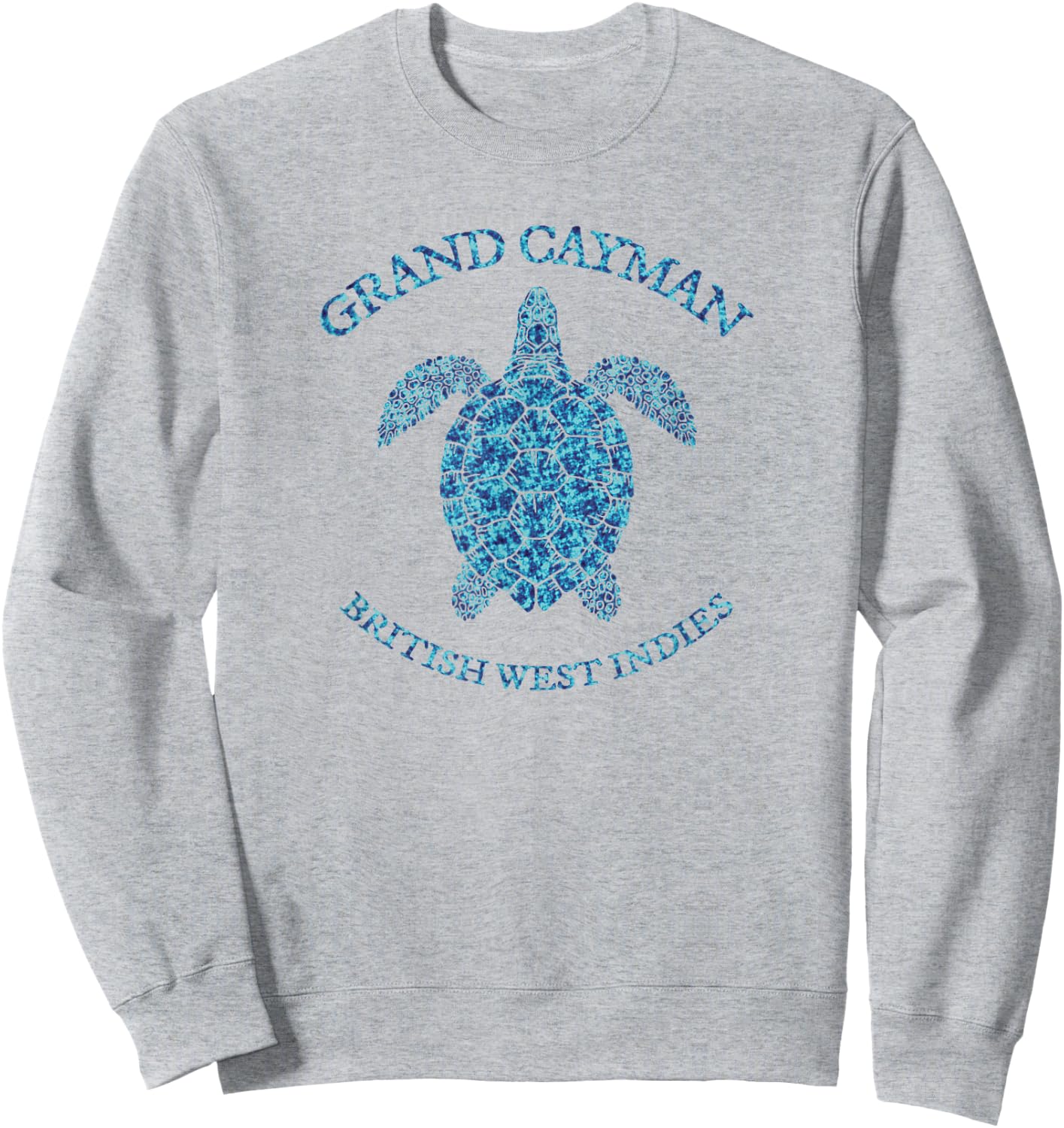 Retro Grand Cayman Islands Sea Turtle graphic vintage Sweatshirt - Sweatshirt | Ash