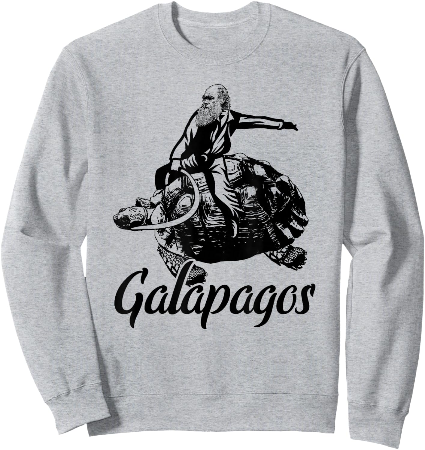 Charles Darwin Galapagos Islands Evolution Sweatshirt - Sweatshirt | Ash