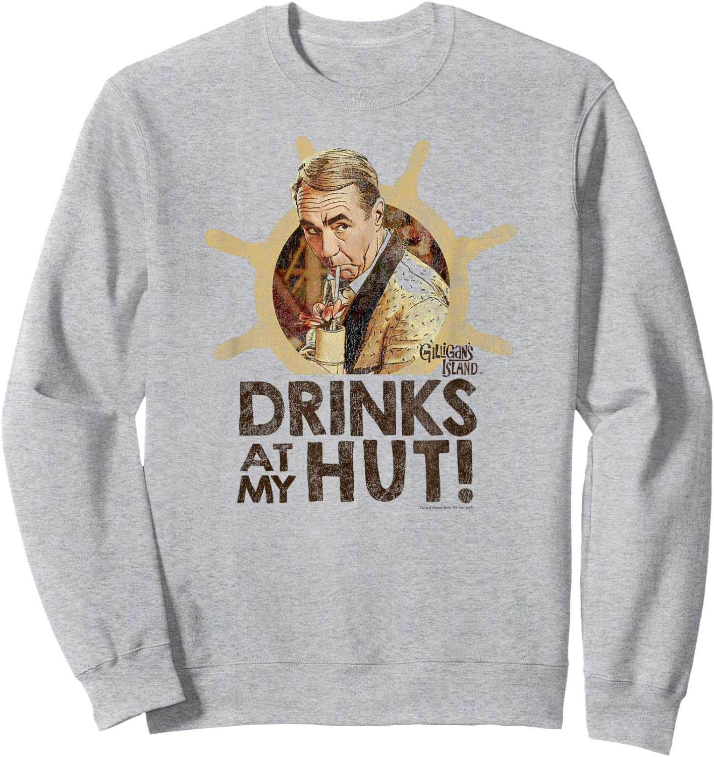 Gilligan's Island Mr. Howell Drinks Sweatshirt - Sweatshirt | Ash